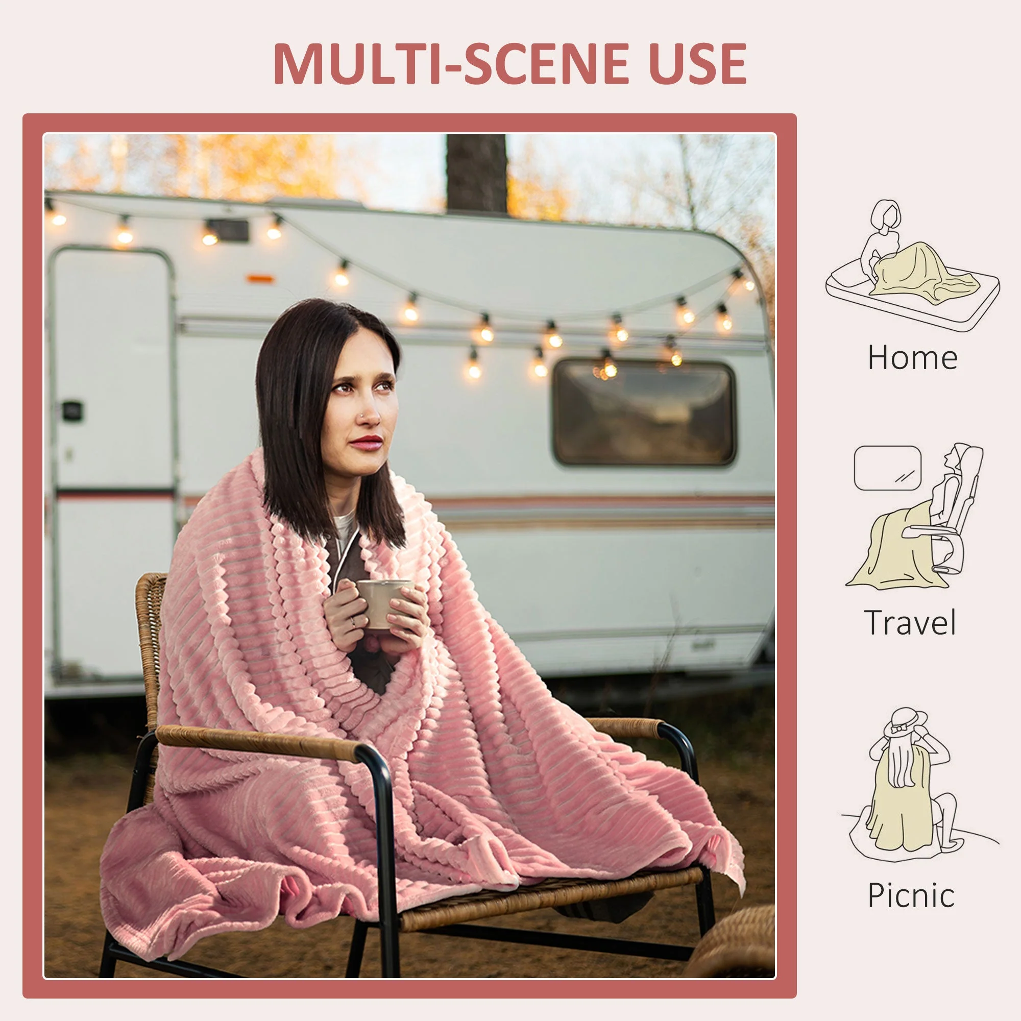 Flannel Fleece Blanket for Sofas - Image 5