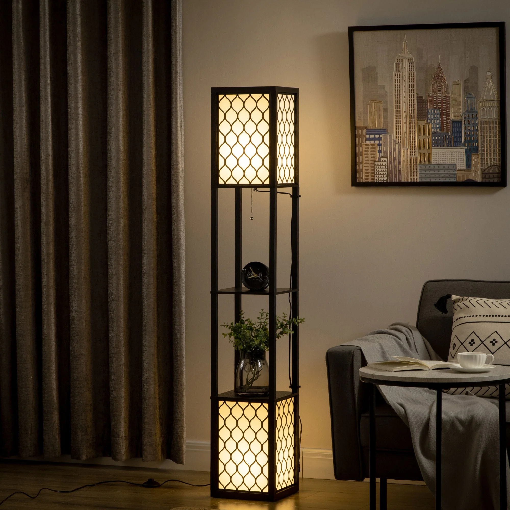 Floor Lamp with Shelves - Image 2