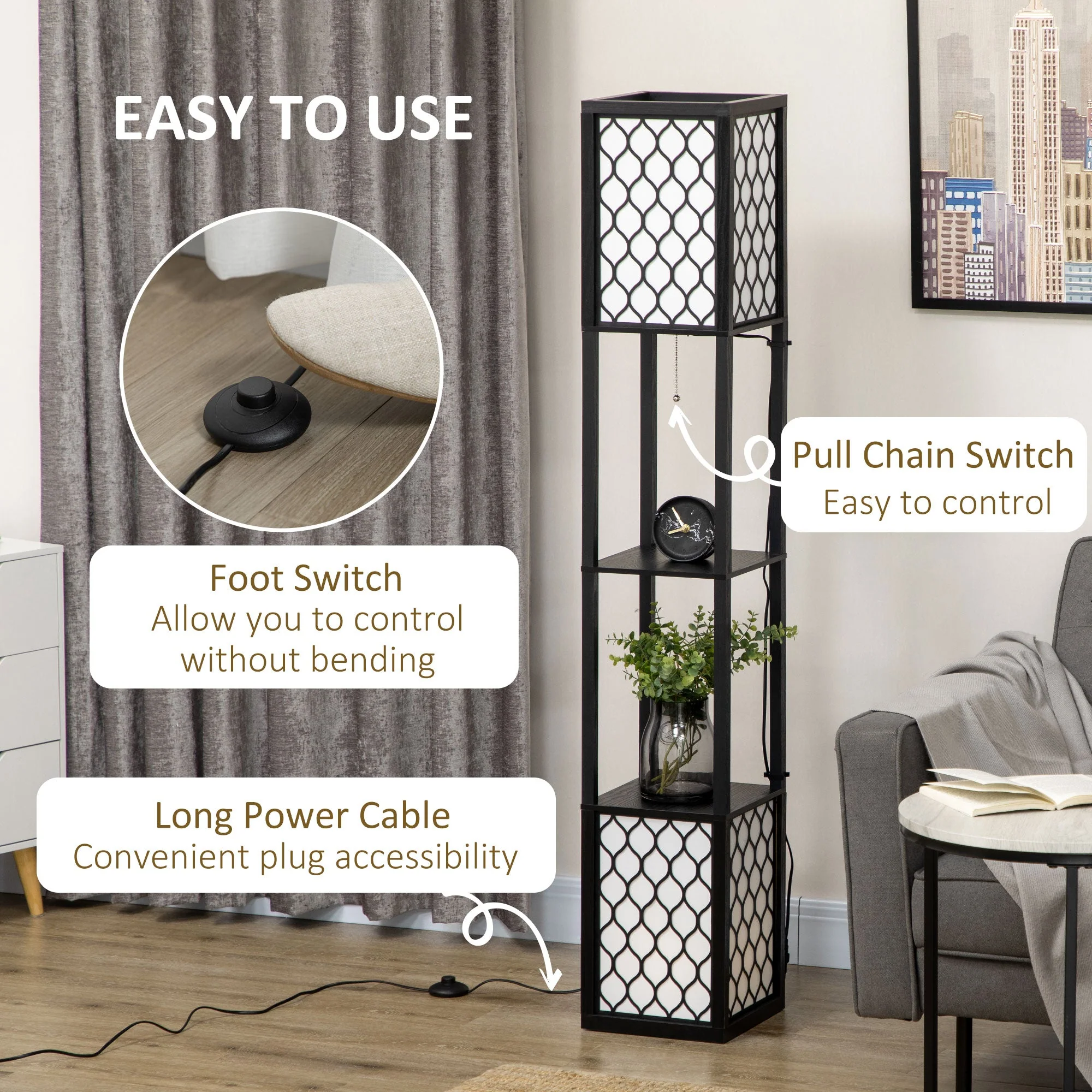 Floor Lamp with Shelves - Image 6