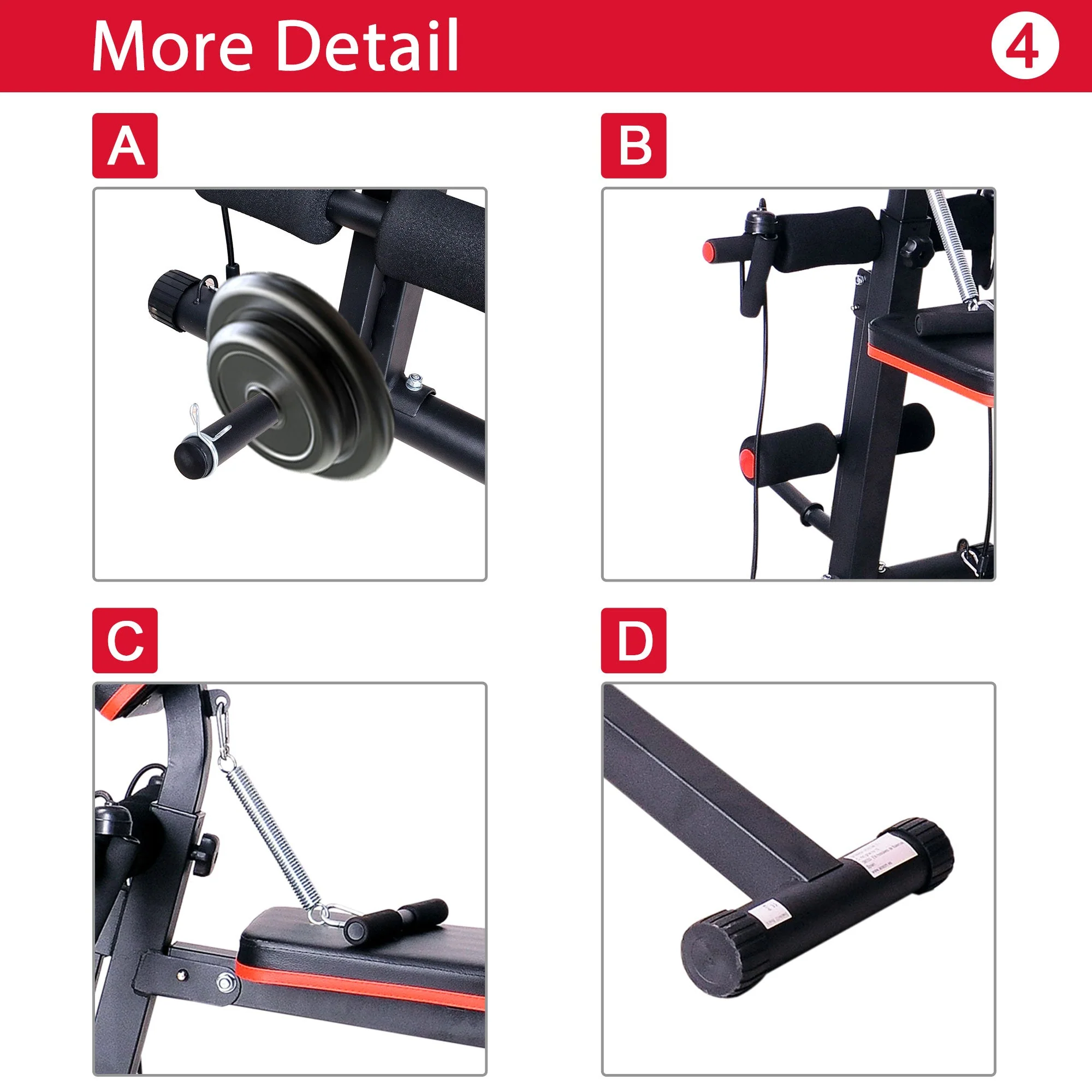 Foldable Adjustable Dumbbell Weight Lifting Sit Up Ab Bench Home Training Gym Incline Multiuse Workout Exercise Fitness - Image 7
