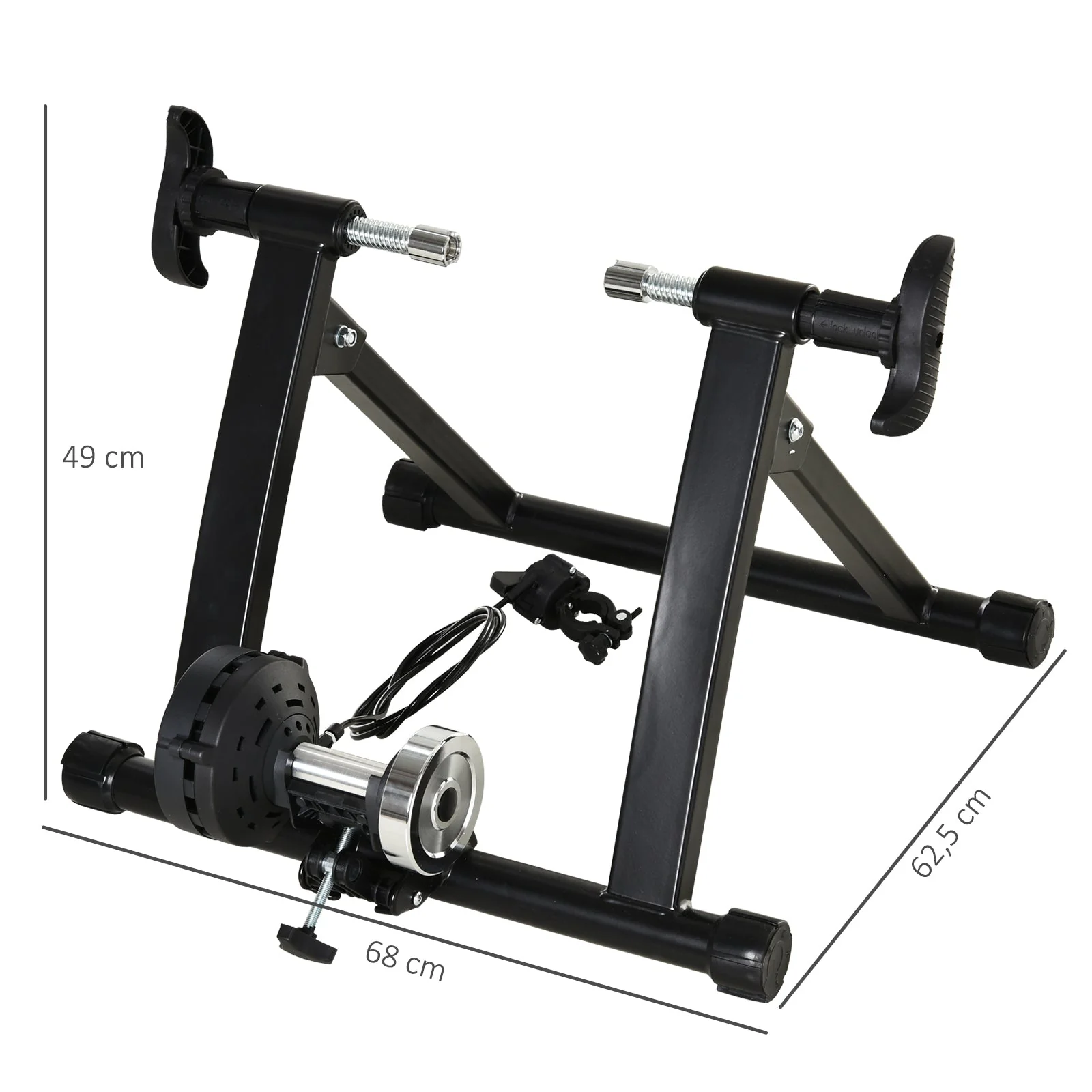 Foldable Indoor Bike Trainer Stationary Workout Stand - Image 3