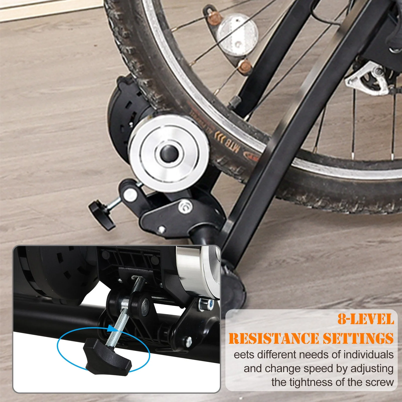 Foldable Indoor Bike Trainer Stationary Workout Stand - Image 6