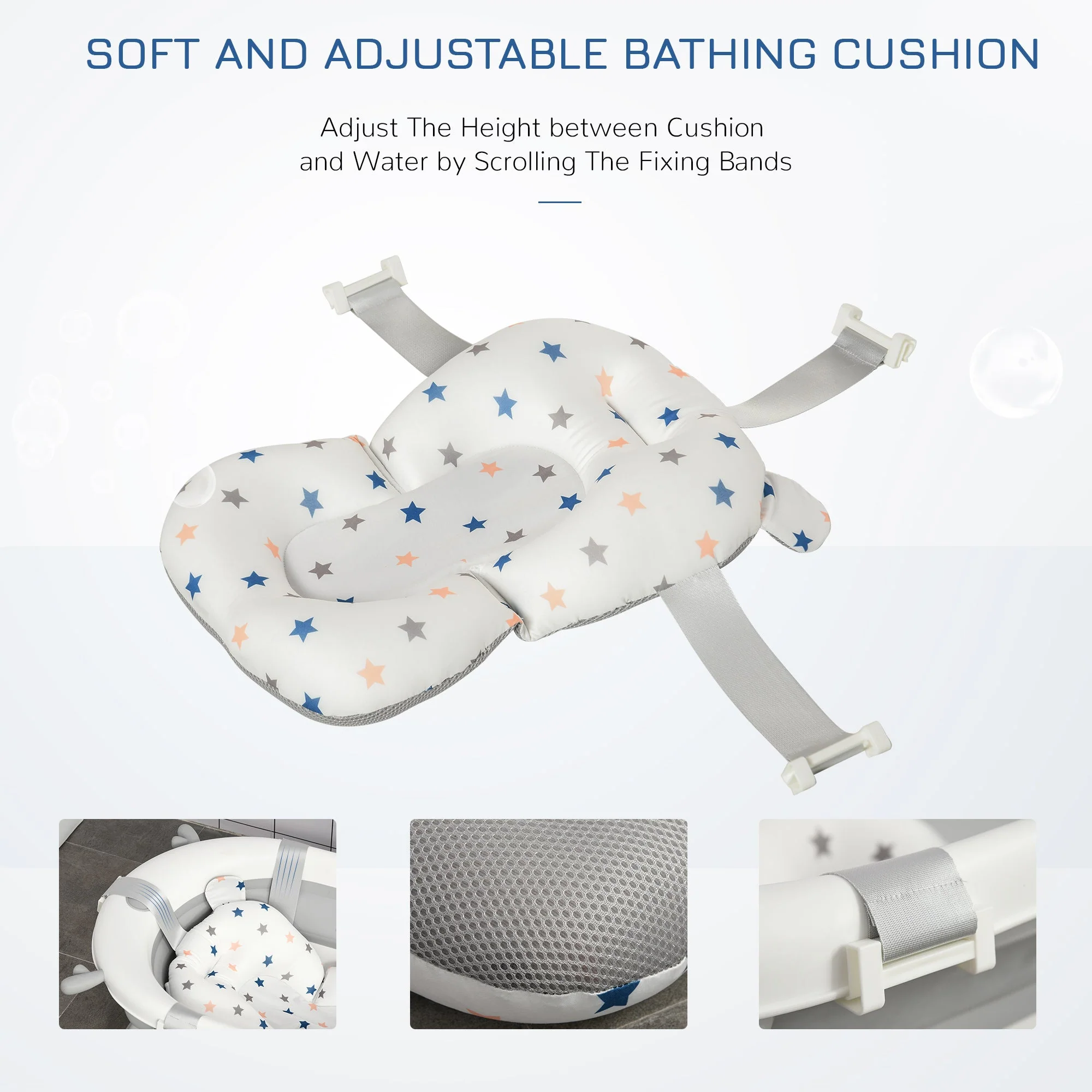 Foldable Portable Baby Bathtub w/ Baby Bath Temperature-Induced Water Plug for 0-3 years - Image 7
