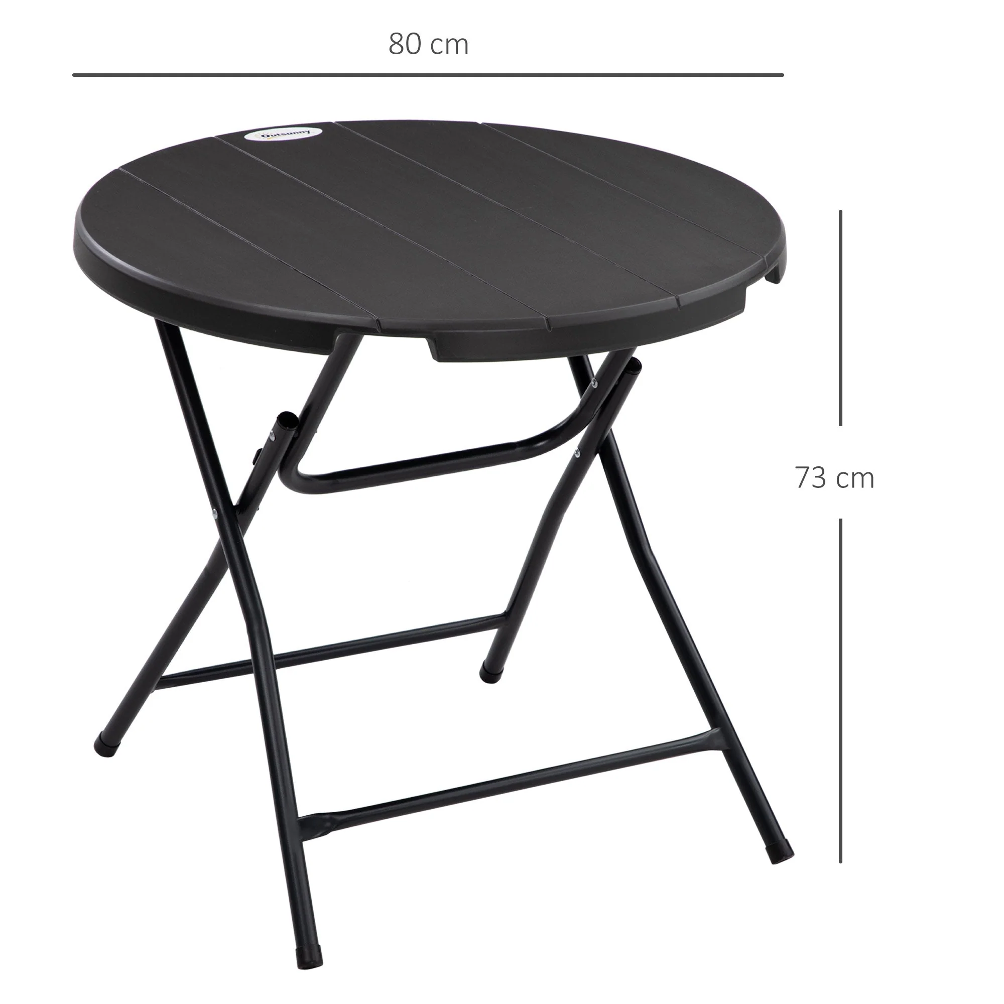 Foldable Round Garden Table for 4 - Image 2
