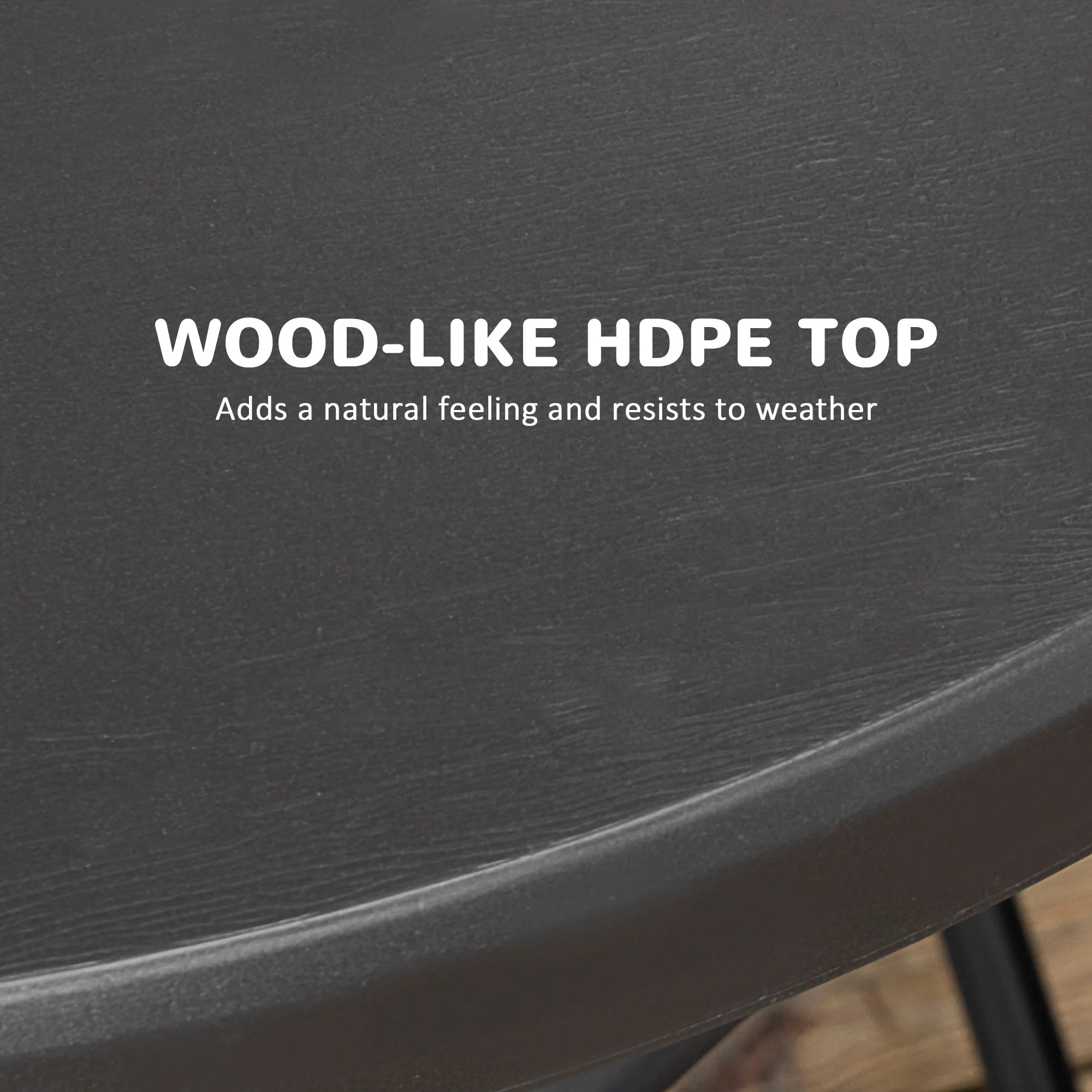 Foldable Round Garden Table for 4 - Image 4