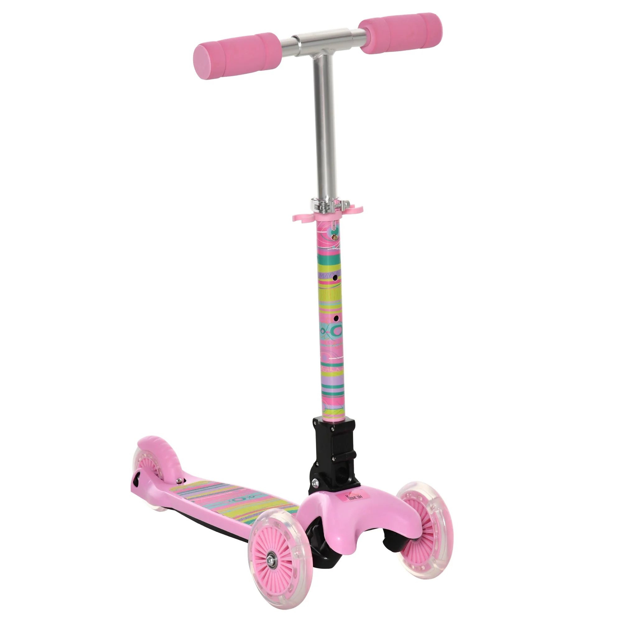 Foldable Scooter for Kids with 3 Wheel Adjustable Height Flashing Wheels - Image 2