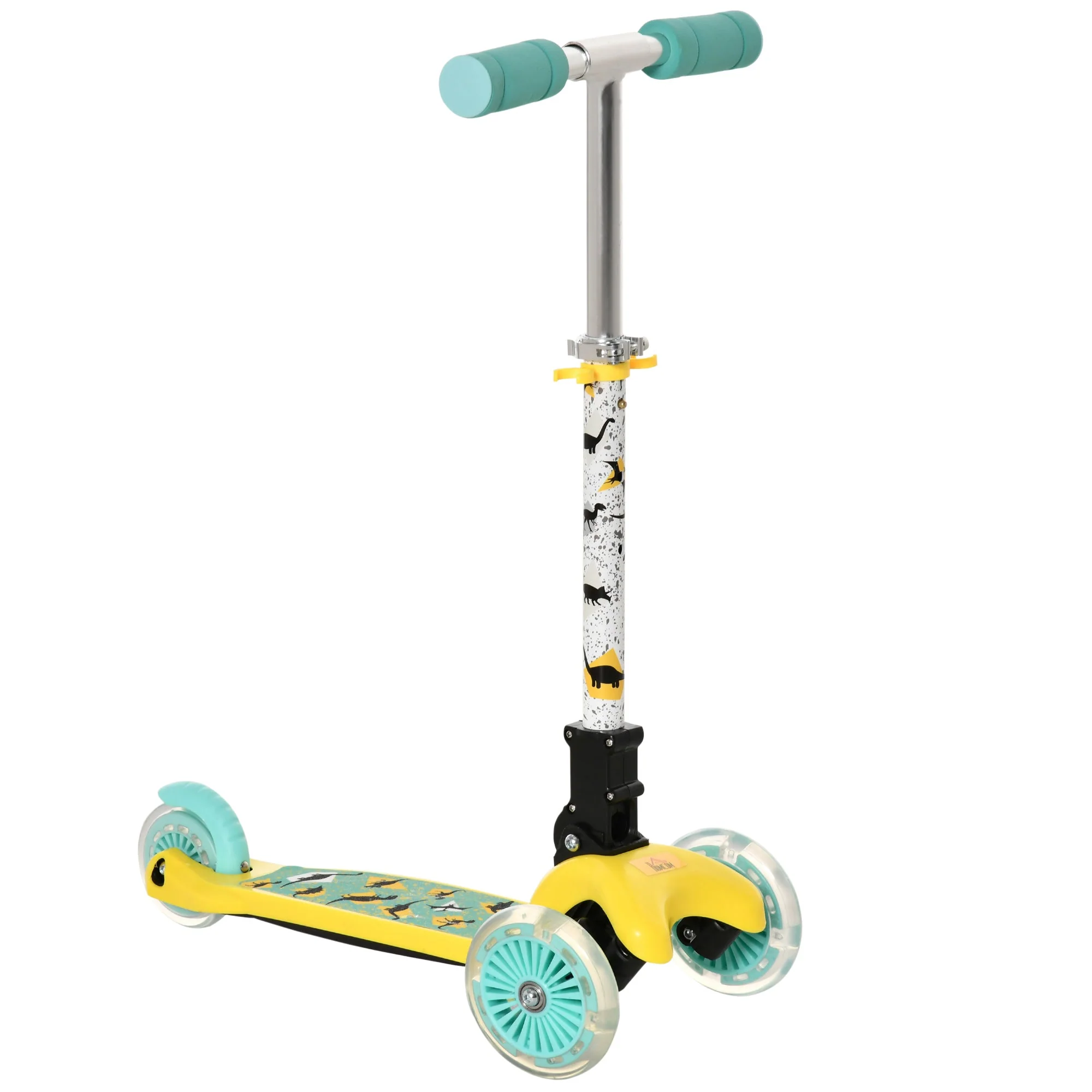 Foldable Scooter for Kids with 3 Wheel Adjustable Height Flashing Wheels - Image 2