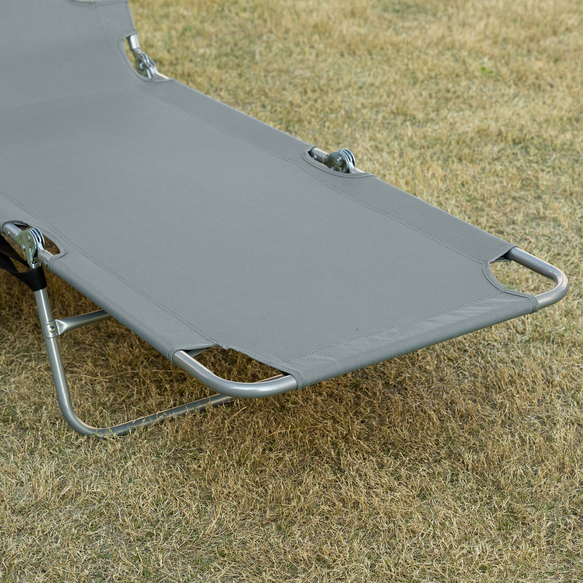 Foldable Sun Lounger with Reading Hole - Image 7