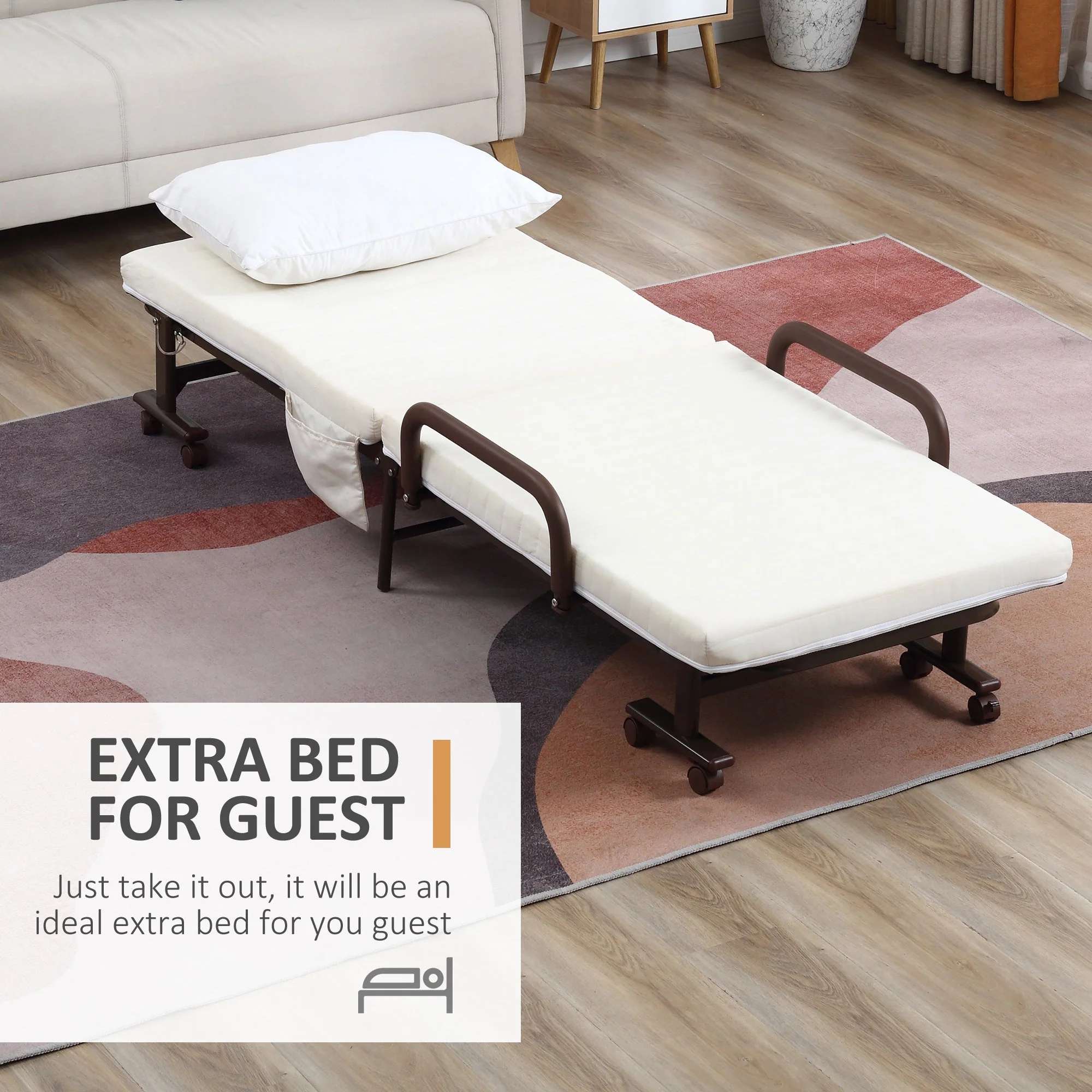 Folding Bed with Mattress - Image 4