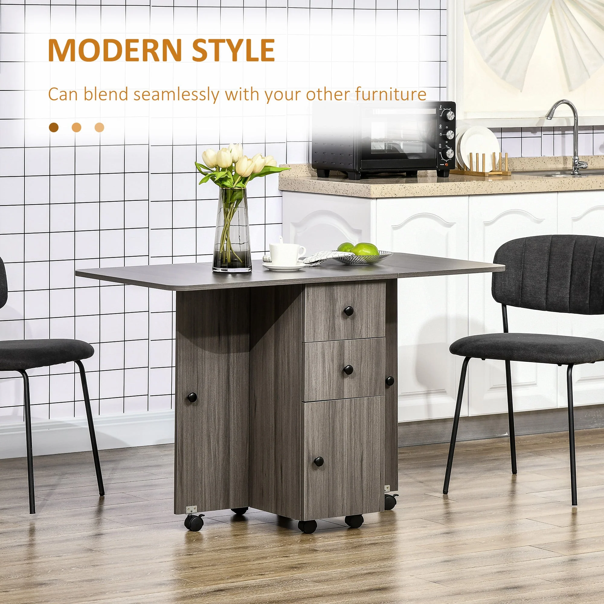 Folding Dining Table for 4-6 - Image 3