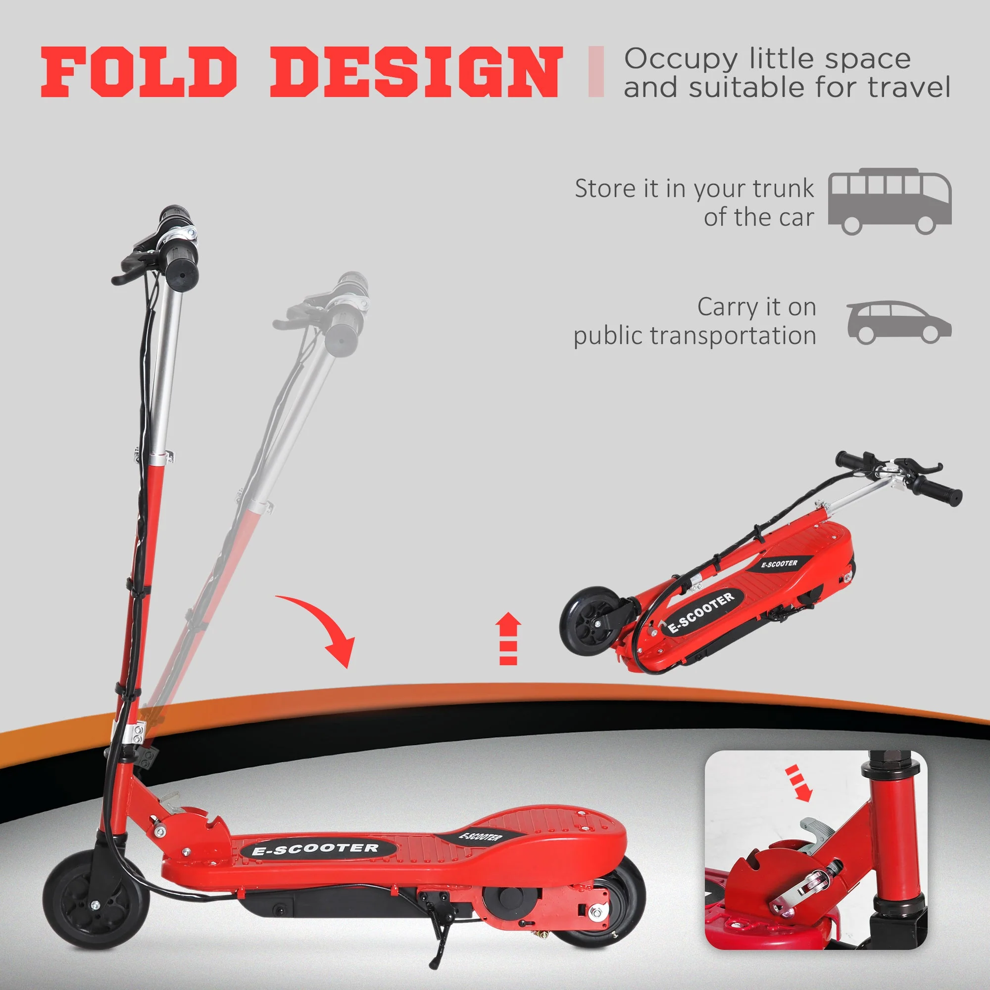 Folding Electric Kids Scooter Ride on Age 7-14 - Image 5
