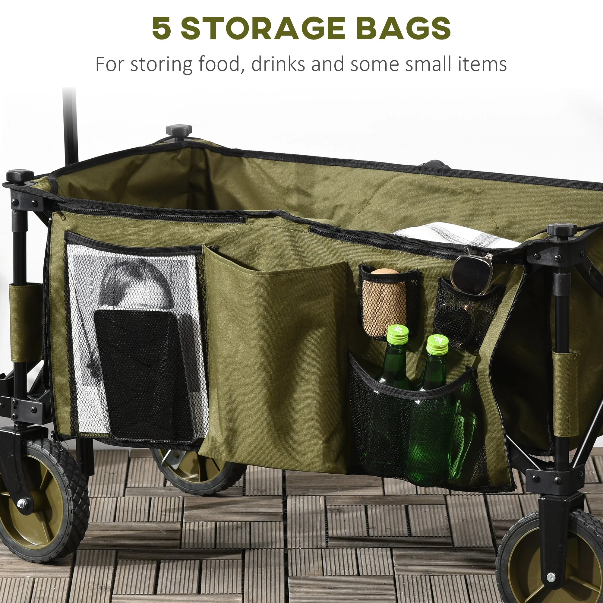 Folding Garden Trolley on Wheels - Image 7