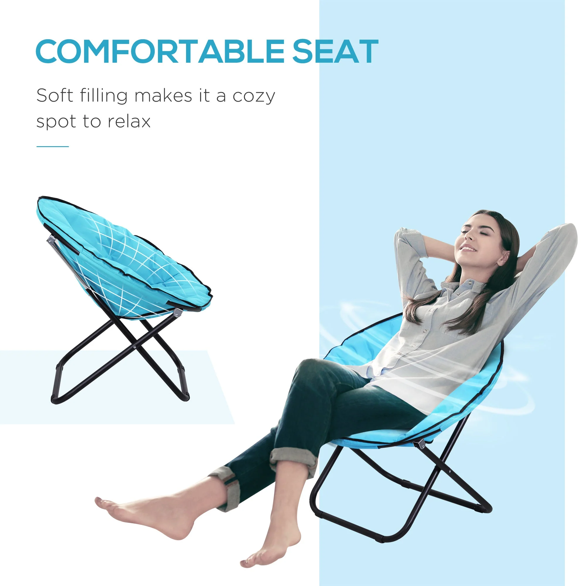 Folding Saucer Moon Chair - Image 4