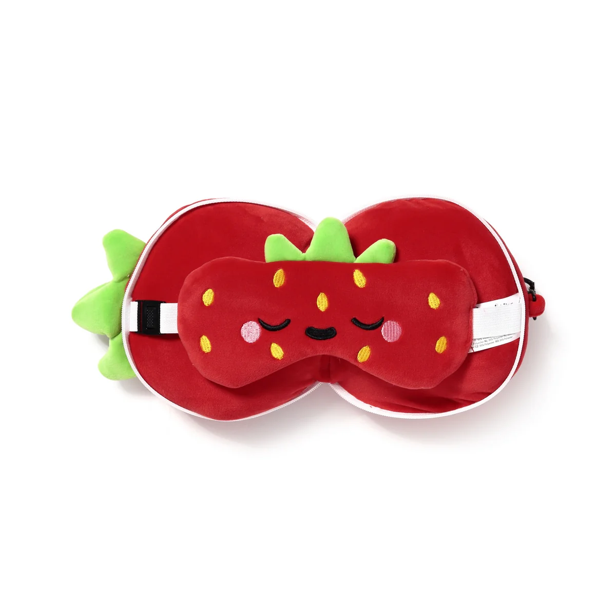 Foodiemals Relaxeazzz Elidi The Strawberry Travel Pillow and Eye Mask - Image 7