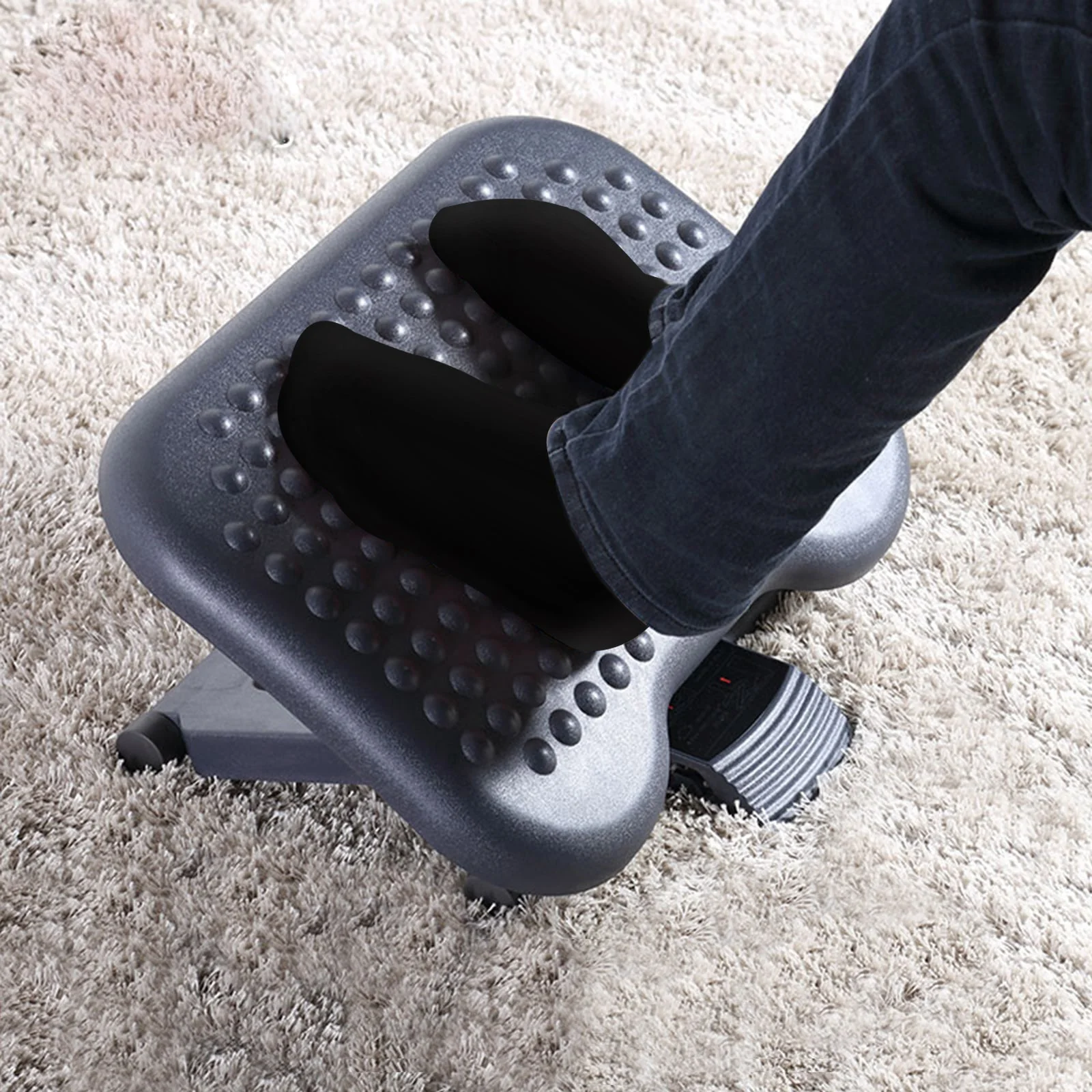 Footrest Adjustable Height & Angle Tilting Platform Home Office Foot Rest - Image 9