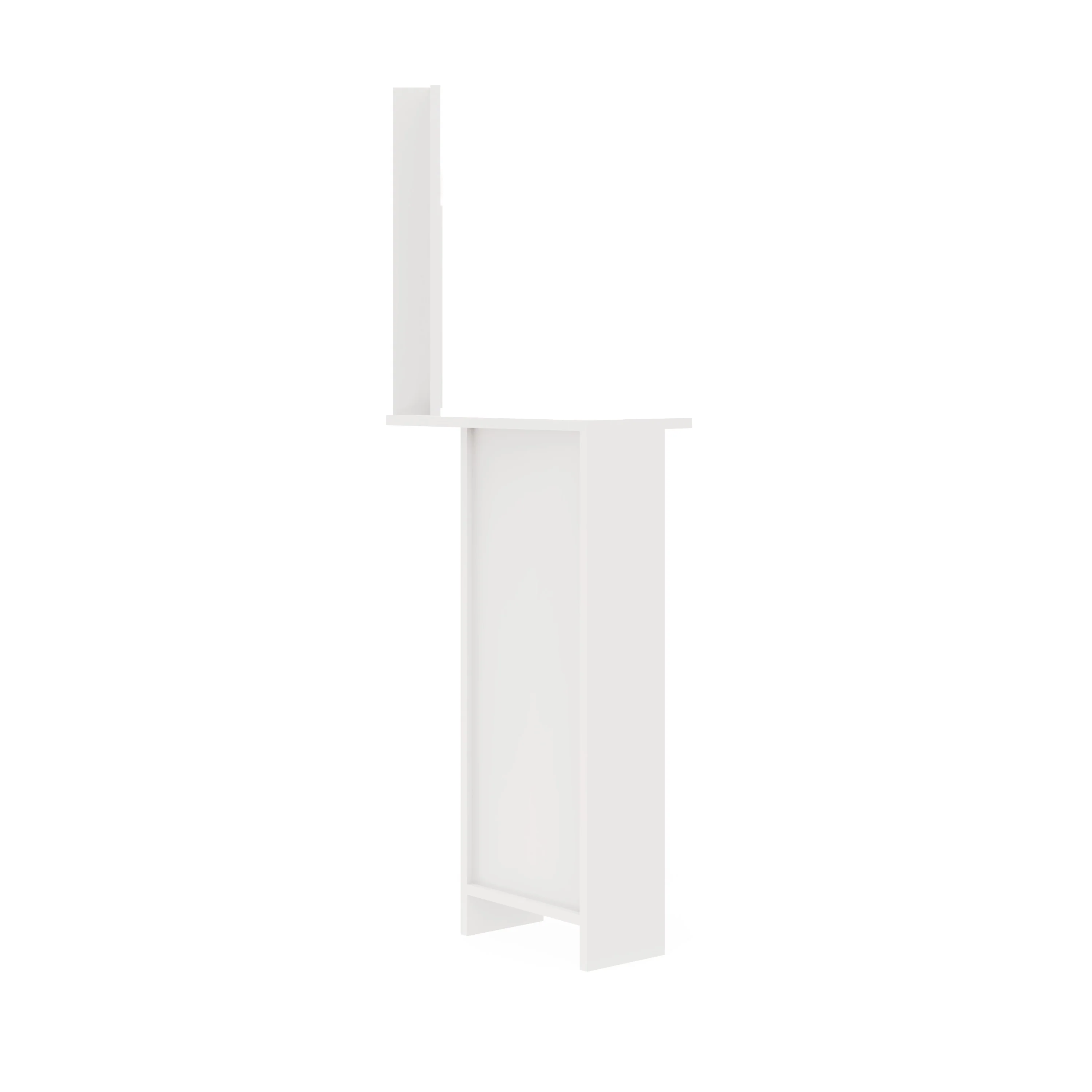Frances Tall Dressing Table White 6 Shelves - Image 3