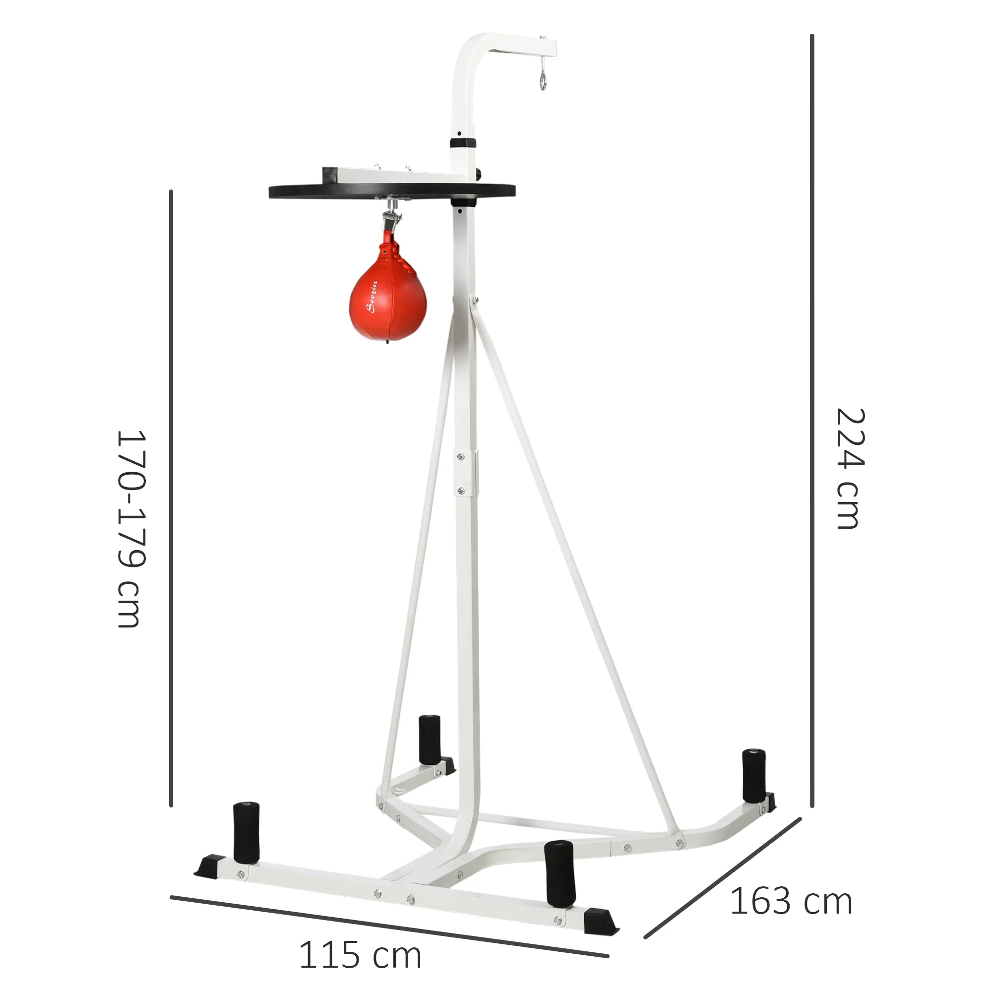 Free-Standing Speed Bag Boxing Platform Punch Bag Fitness Station Stand - Image 3