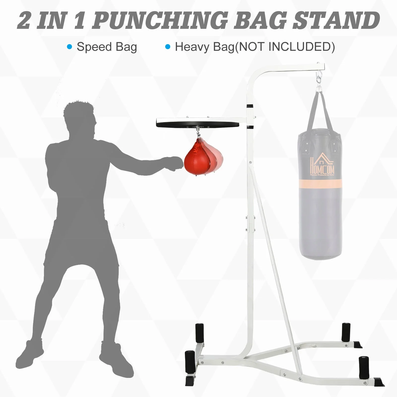 Free-Standing Speed Bag Boxing Platform Punch Bag Fitness Station Stand - Image 4
