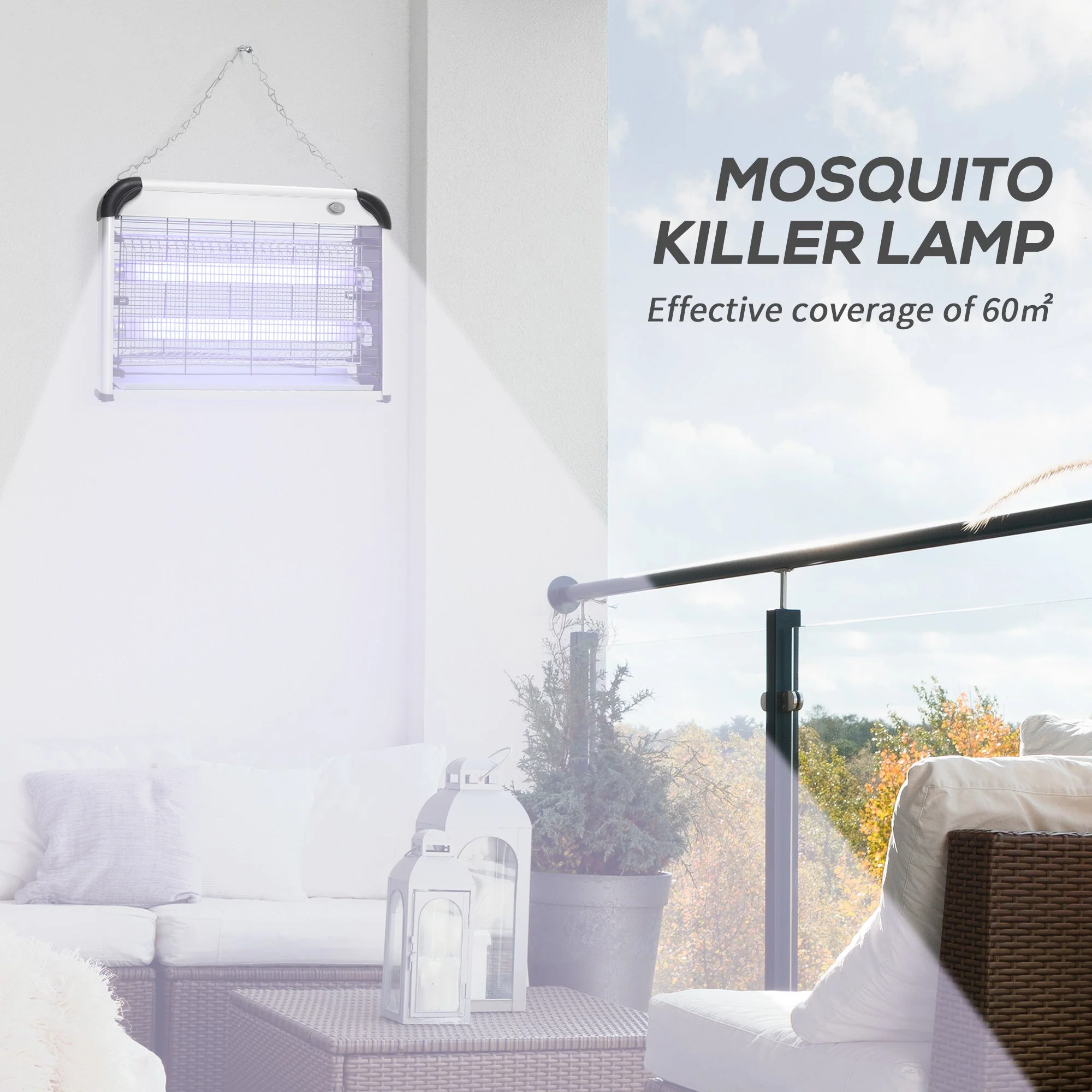 Free Standing Wall Hanging 20W Electric Fly Mosquito Killer Electric Fly Zapper - Image 4