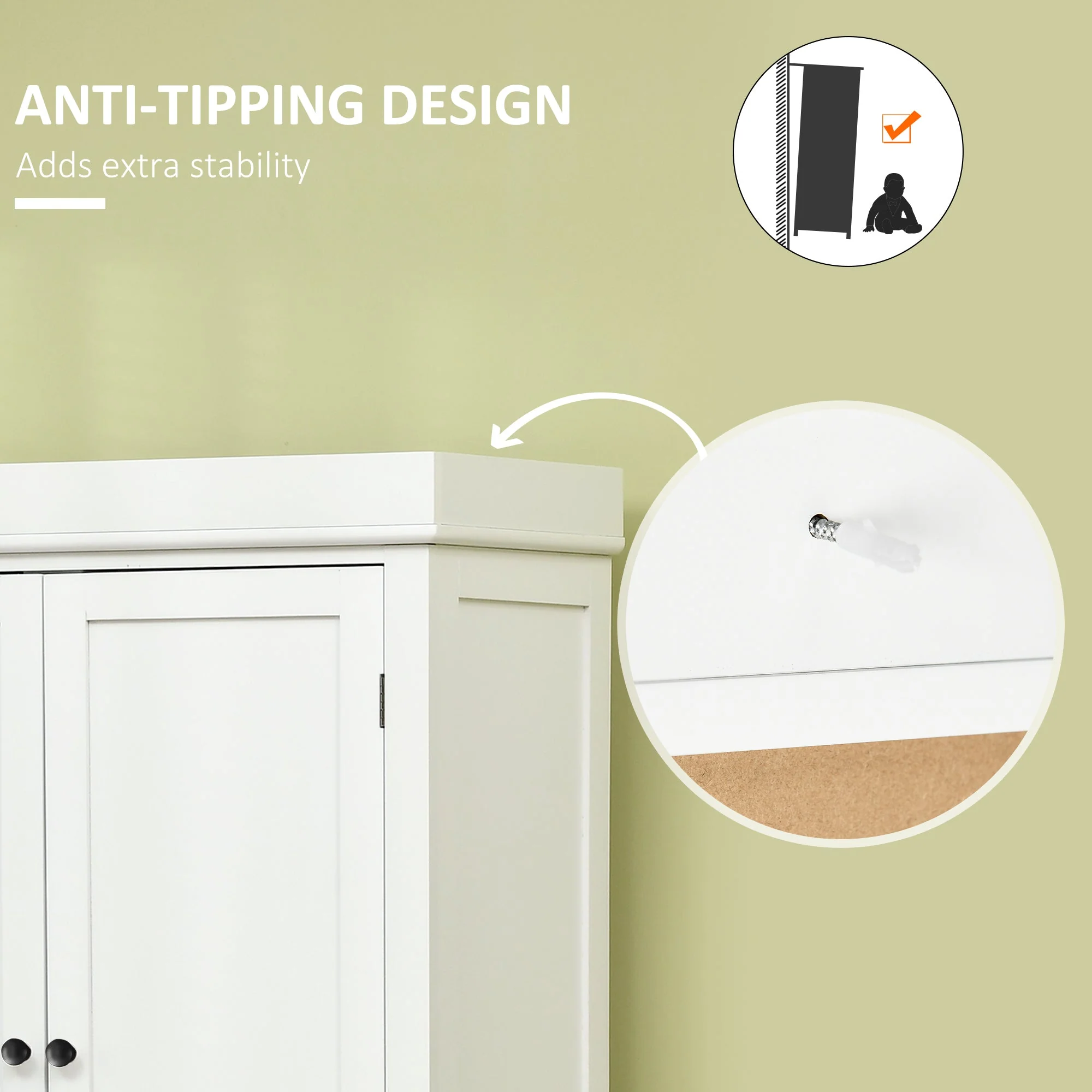 Freestanding Kitchen Cupboard with 4 Doors - Image 6