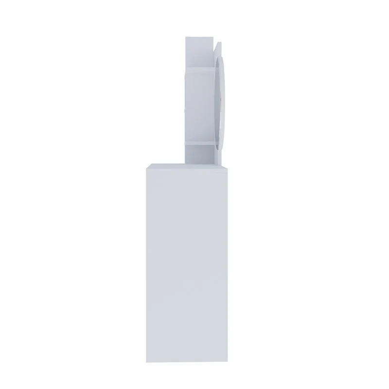 Freyja Tall Dressing Table White 1 Door 5 Shelves 1 Drawer - Image 6