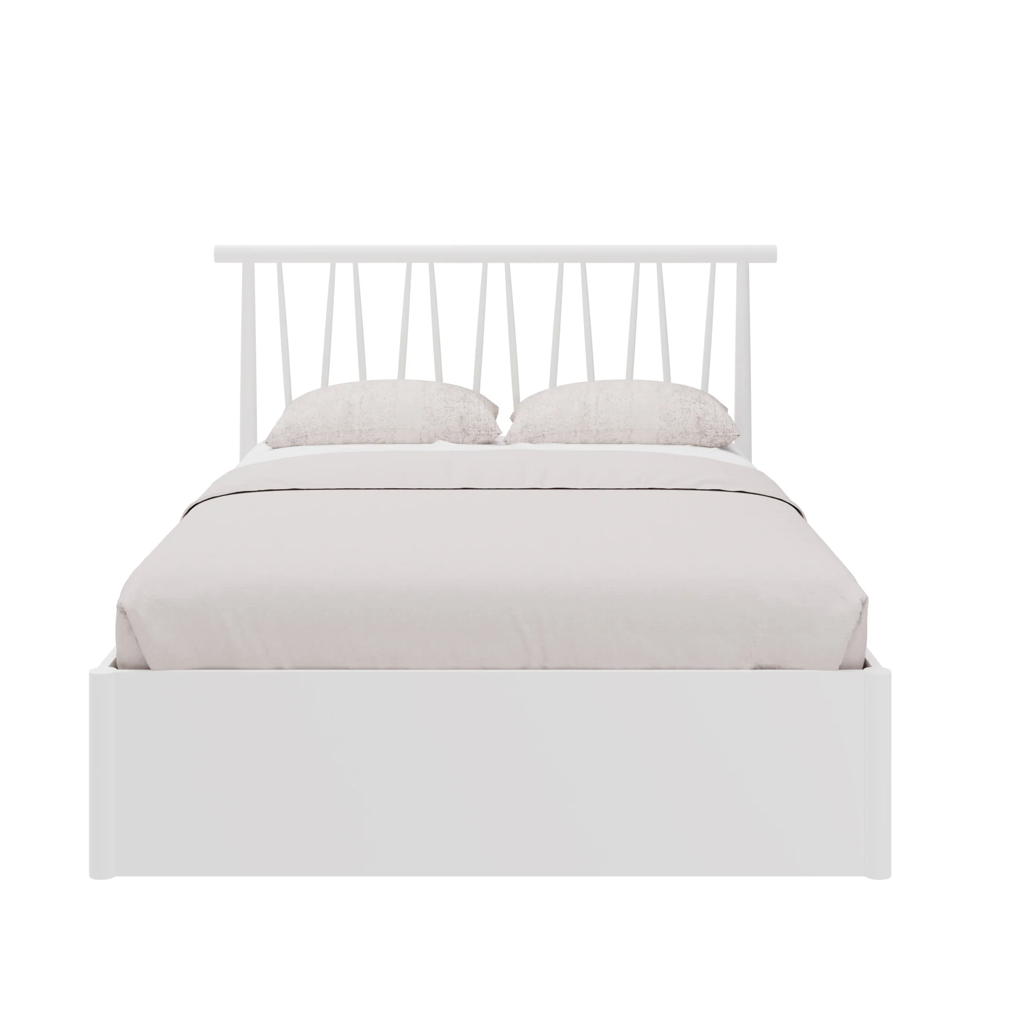 Fusum Small Double Ottoman Bed White 5 x 7ft - Image 4