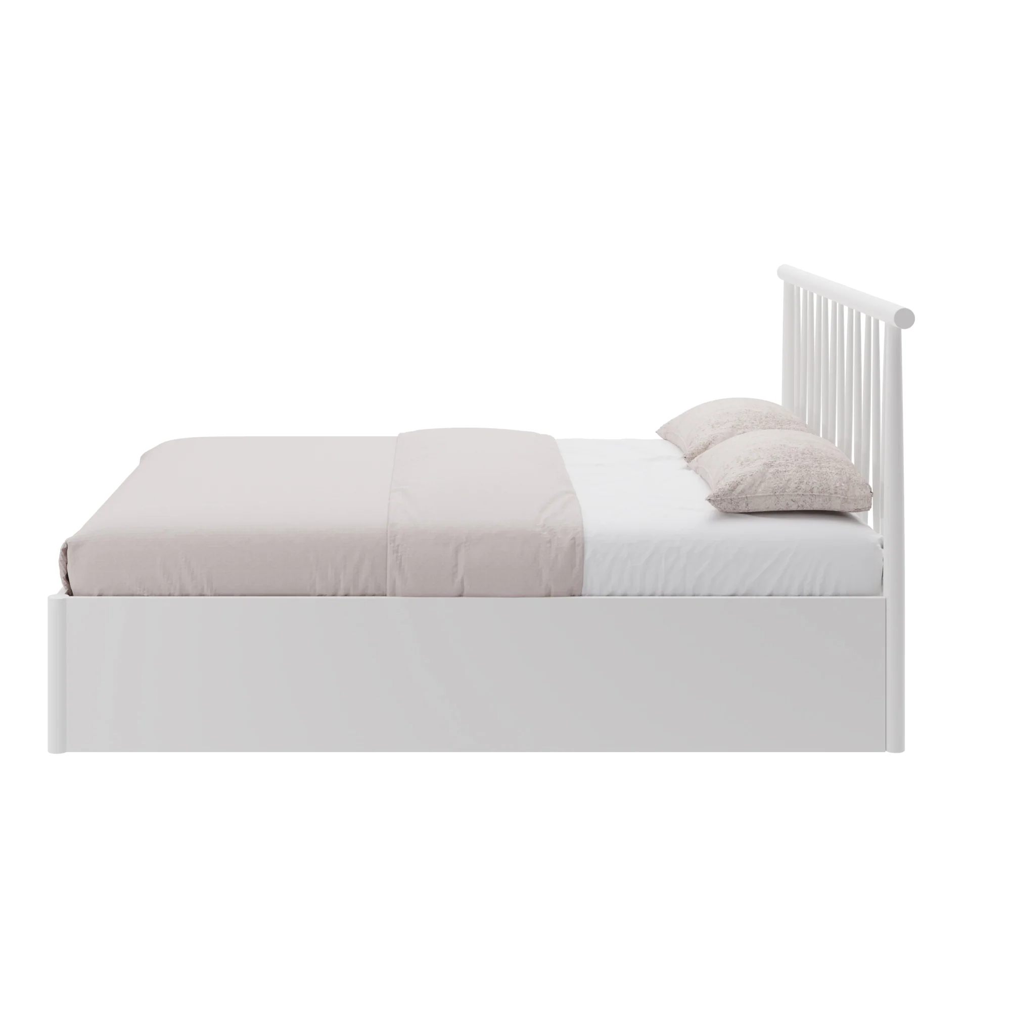 Fusum Small Double Ottoman Bed White 5 x 7ft - Image 5