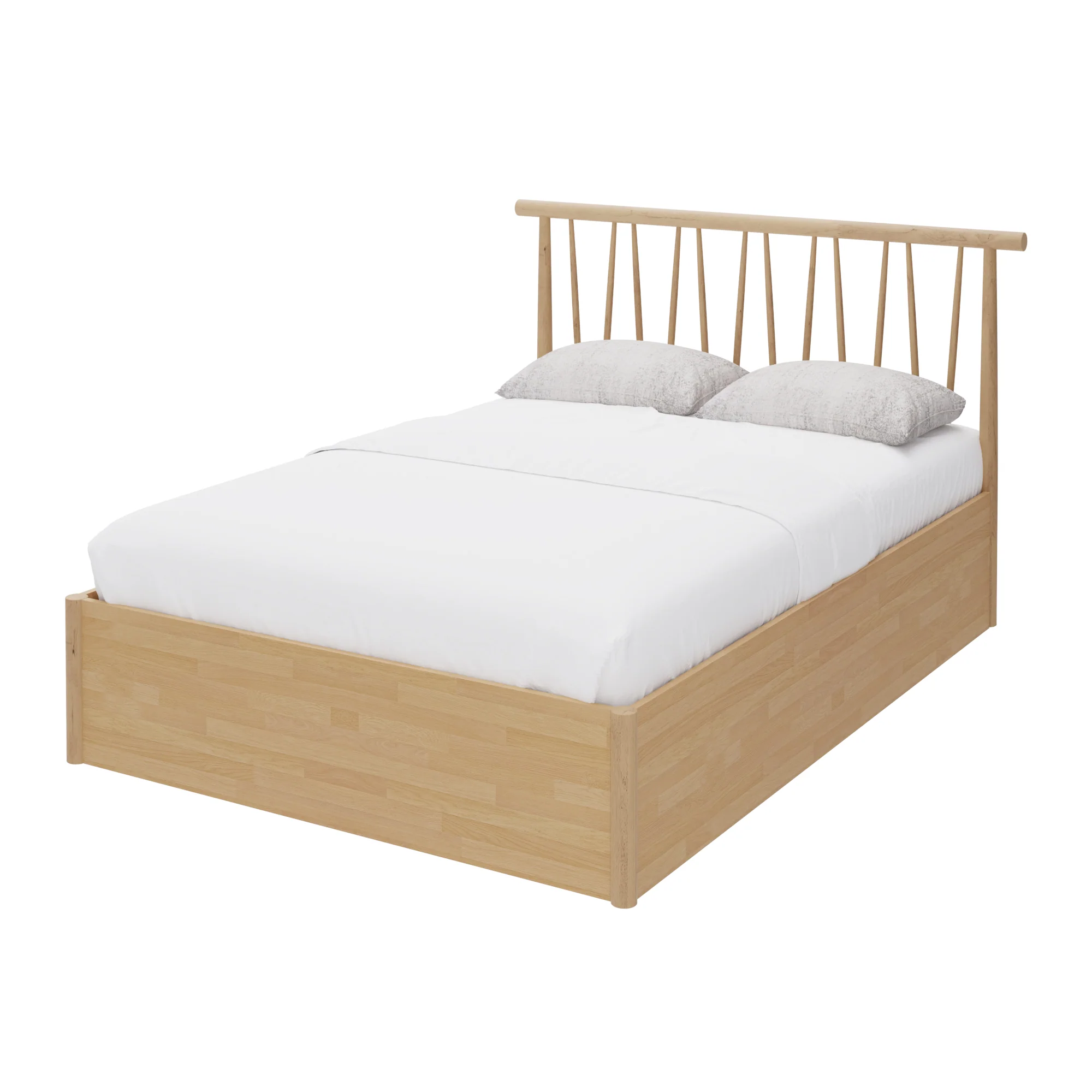 Fusum Small Double Ottoman Bed Oak 5 x 7ft - Image 3