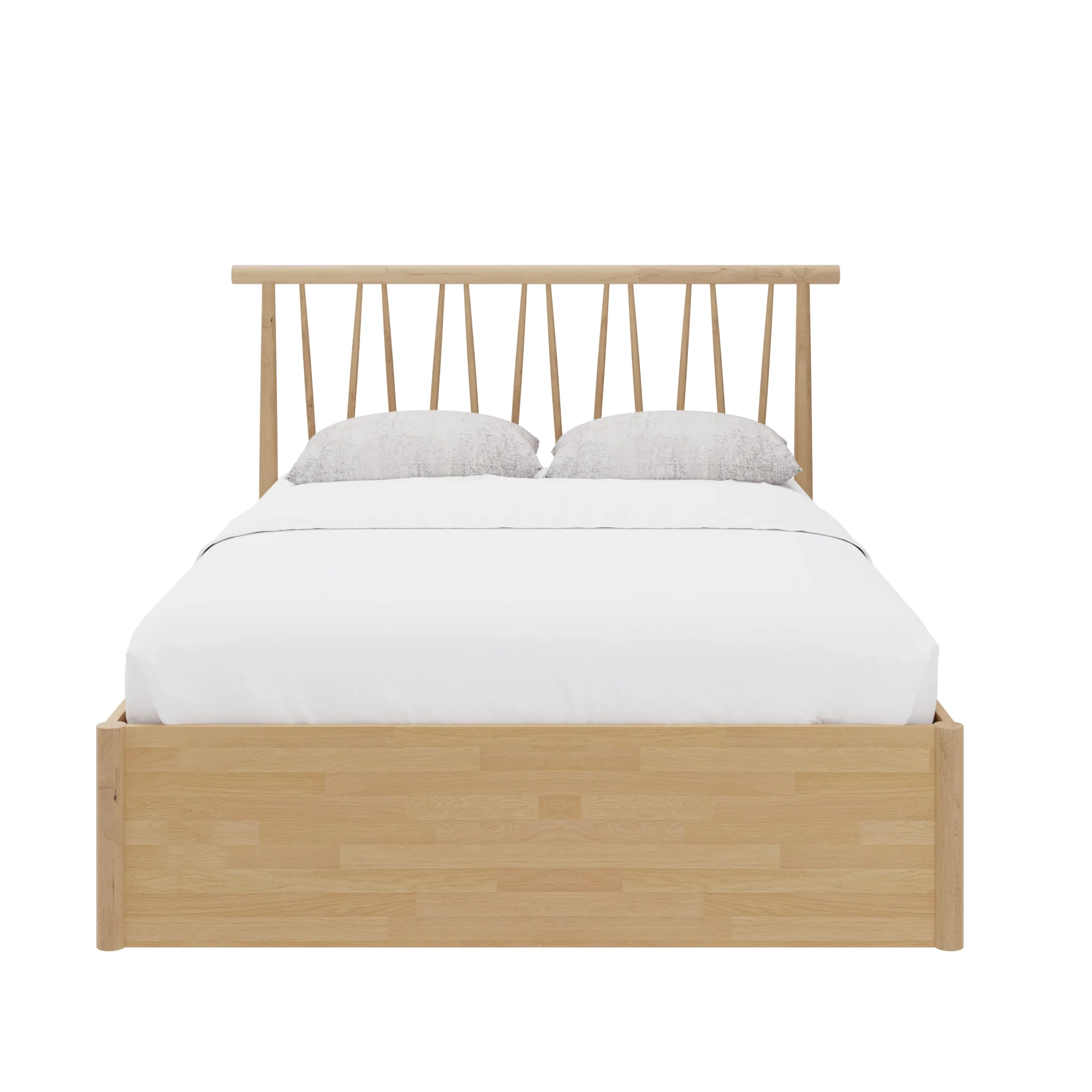 Fusum Small Double Ottoman Bed Oak 5 x 7ft - Image 4