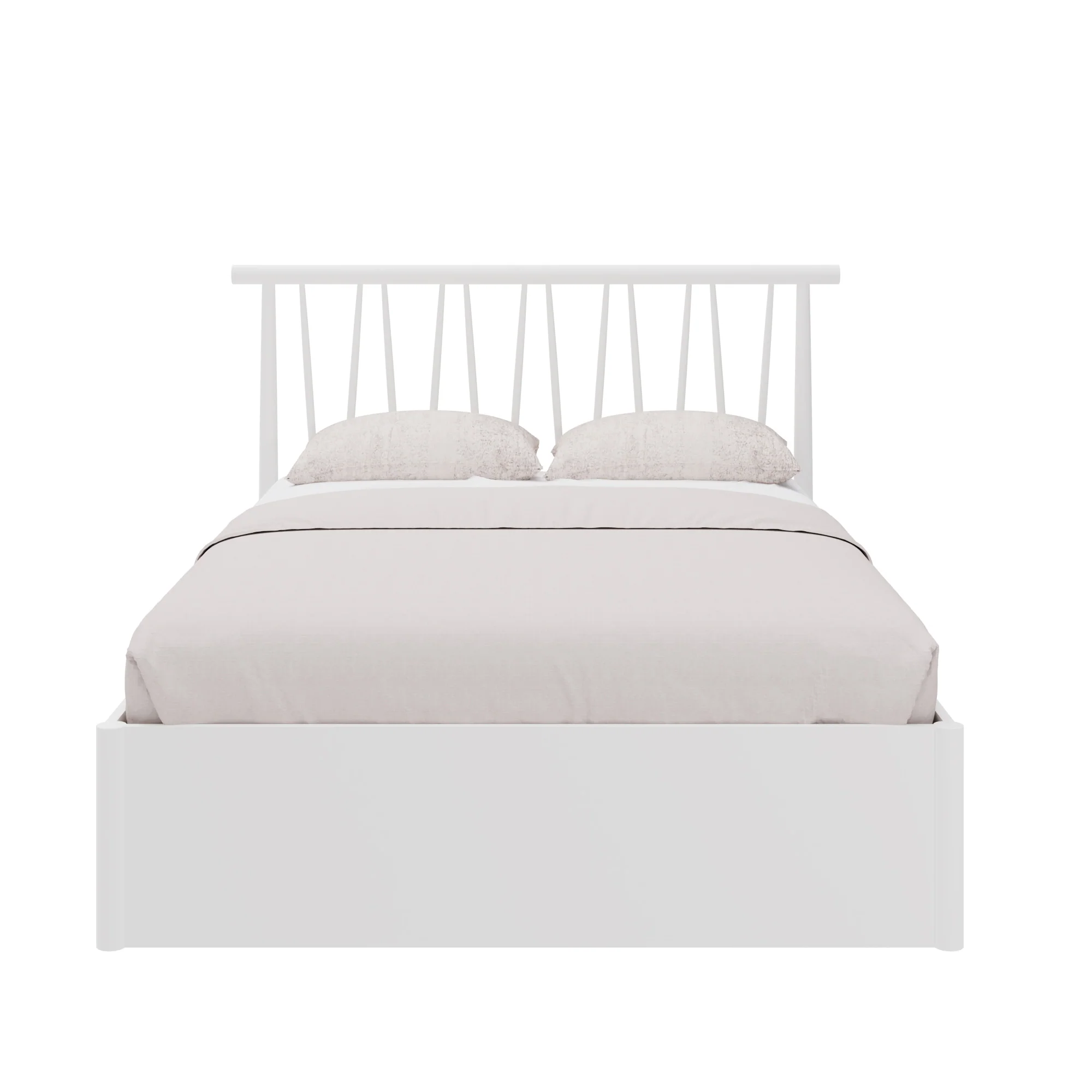 Fusum Double Ottoman Bed White 6 x 7ft - Image 3