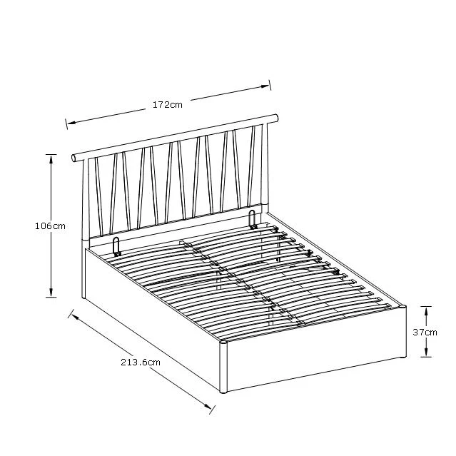 Fusum Double Ottoman Bed Oak 6 x 7ft - Image 2