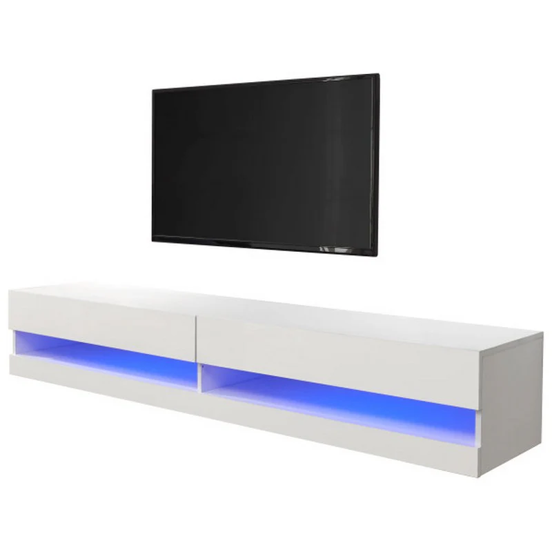 Galicia TV Unit White 2 Shelves 2 Doors - Image 7