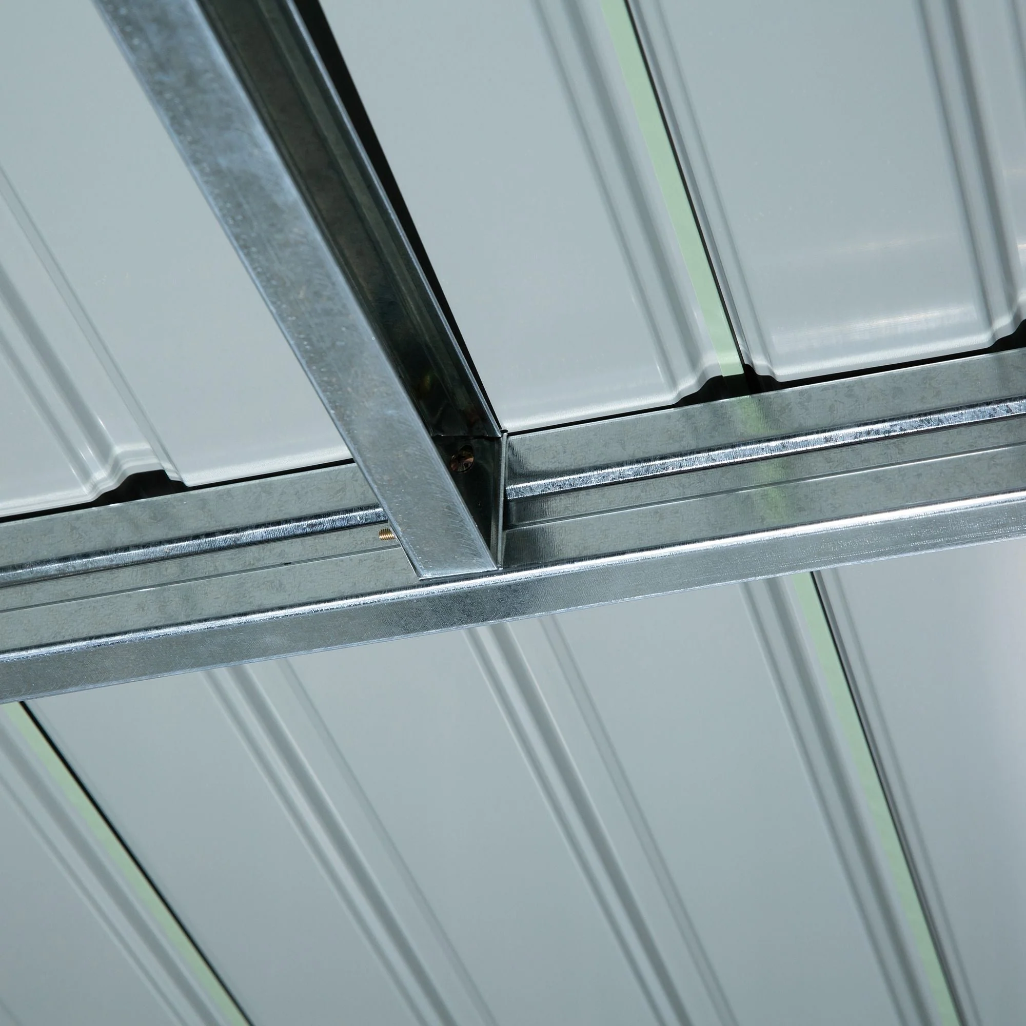 Galvanised 7 x 4' Double Door Pent Garden Store With Ventilation Steel Green by Steadfast - Image 8