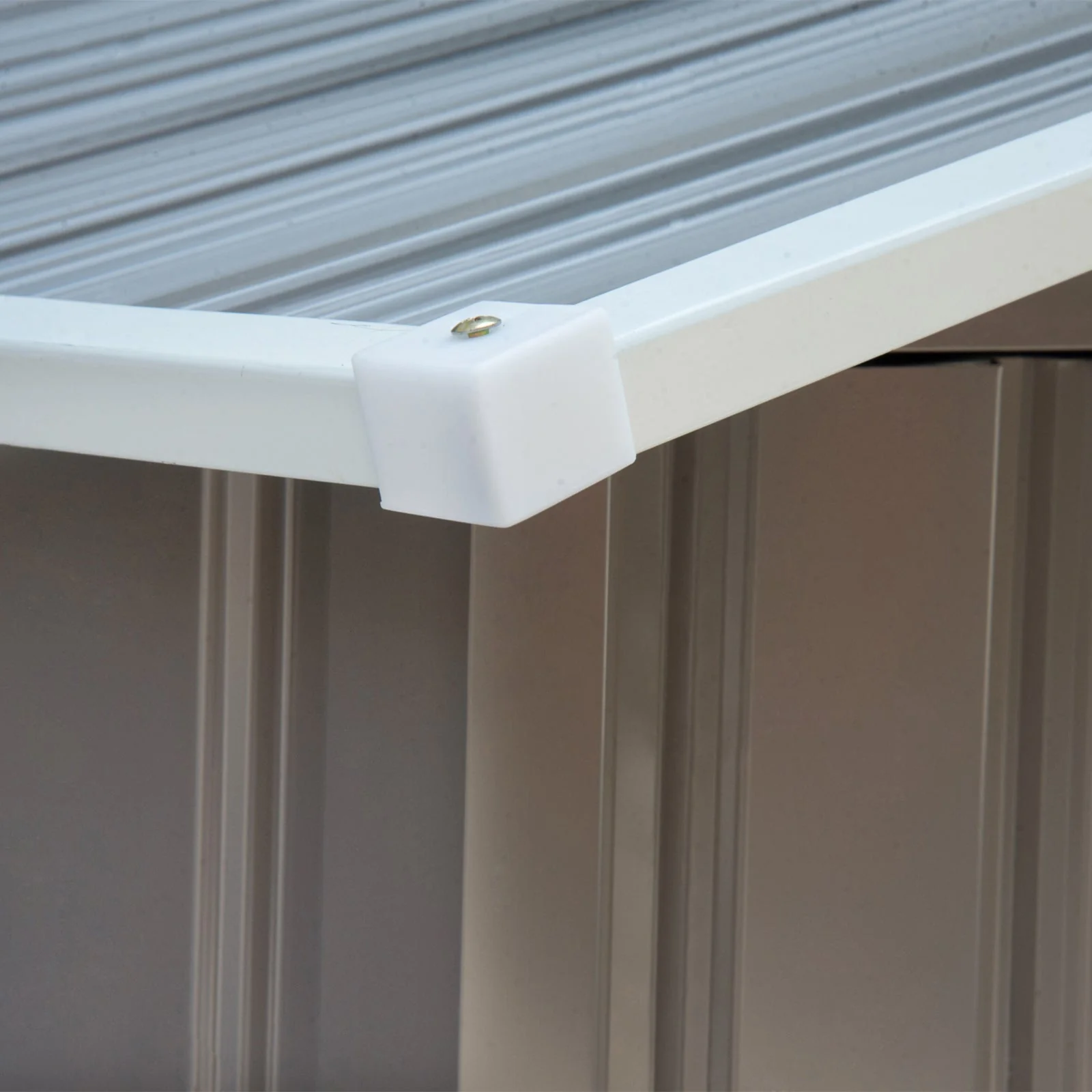 Galvanised 7 x 4' Double Door Apex Garden Shed Lockable With Ventilation Steel Grey by Steadfast - Image 7