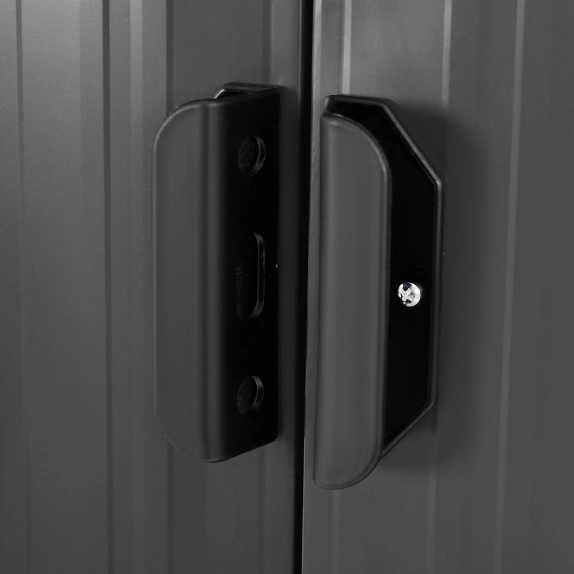 Galvanised 7 x4' Double Door Pent Garden Store Steel Black by Steadfast - Image 9