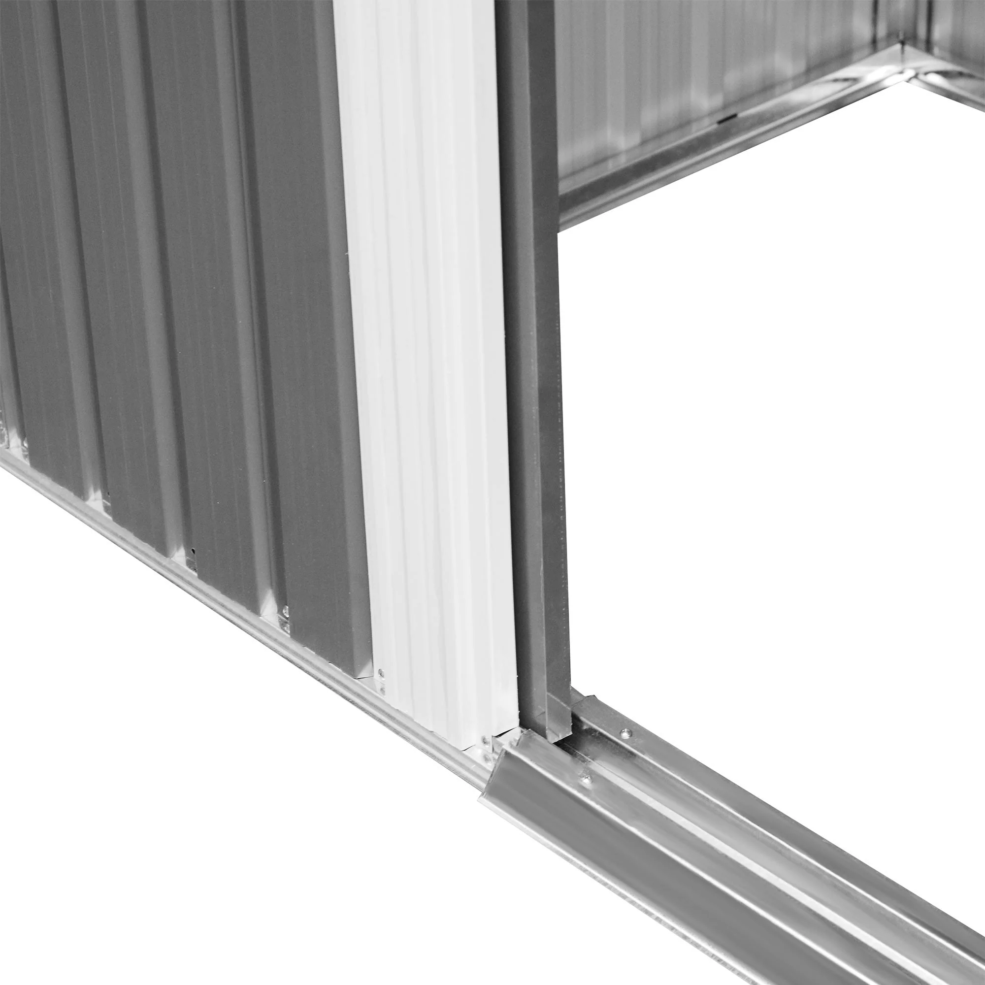 Galvanised 8.5 x 6' Double Door Pent Garden Shed With Ventilation Steel Grey by Steadfast - Image 7