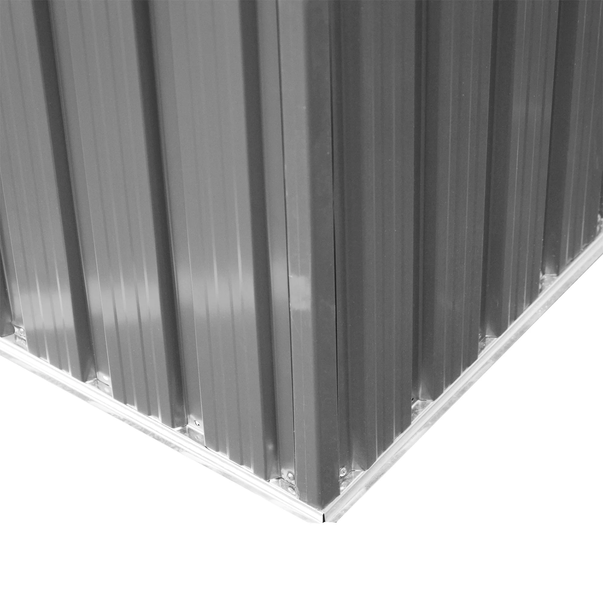 Galvanised 8.5 x 6' Double Door Pent Garden Shed With Ventilation Steel Grey by Steadfast - Image 8