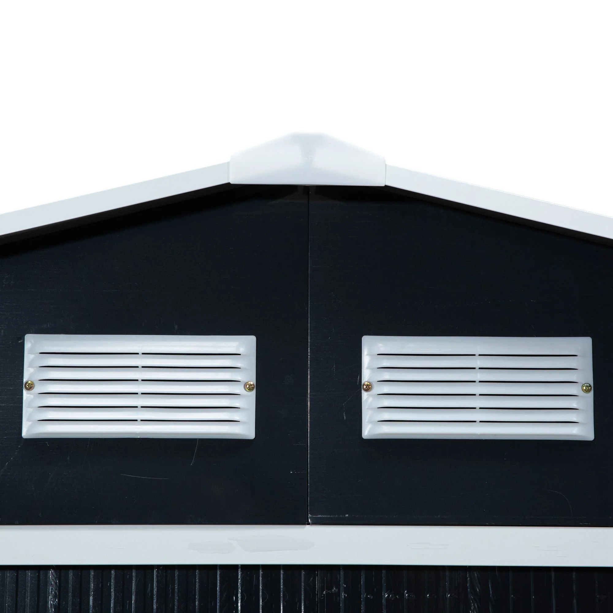Galvanised 9 x 6' Double Door Apex Garden Shed With Ventilation Steel Dark Grey by Steadfast - Image 9