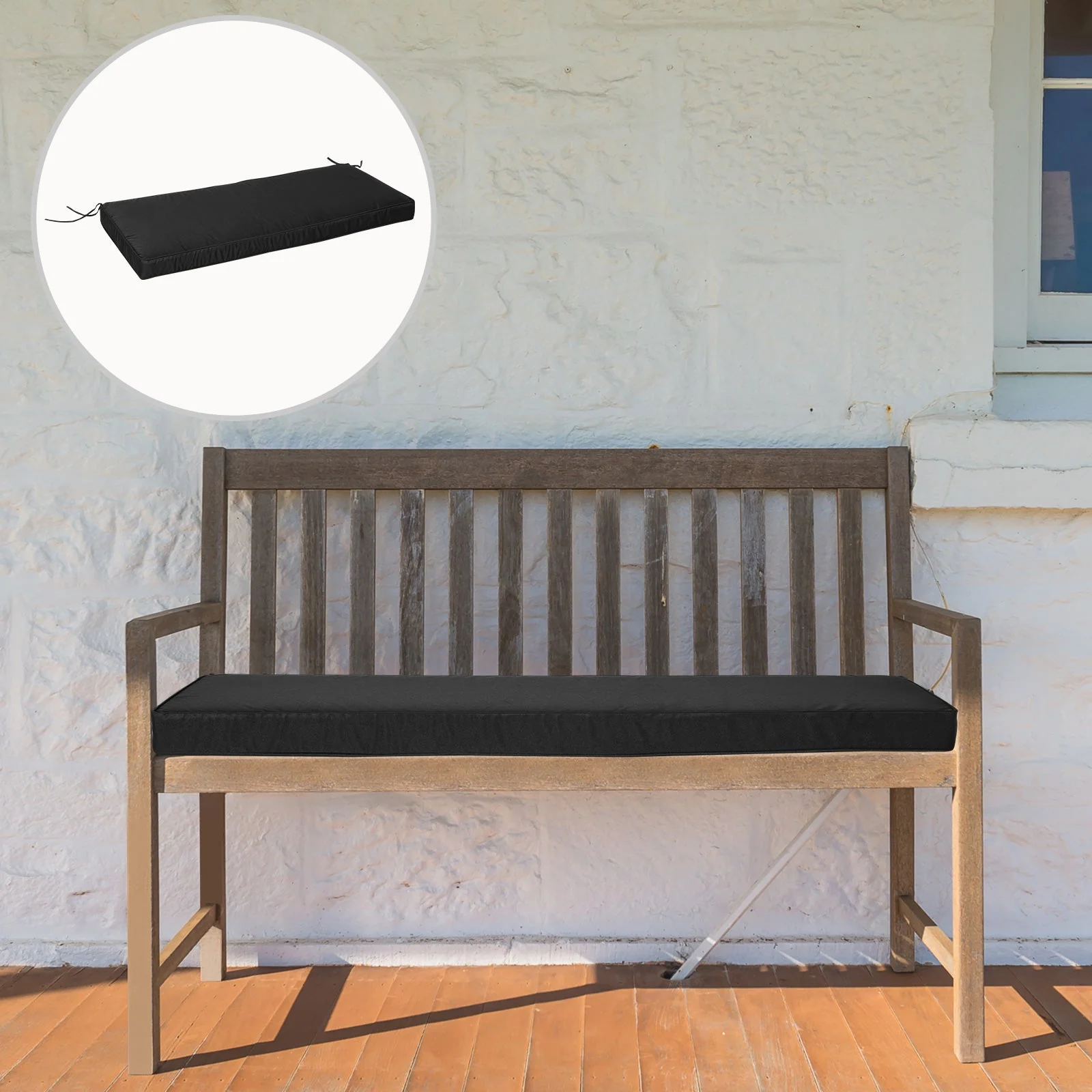 Garden Bench Cushion 2 Seater Seat Pad for Patio Indoor & Outdoor Use - Image 9