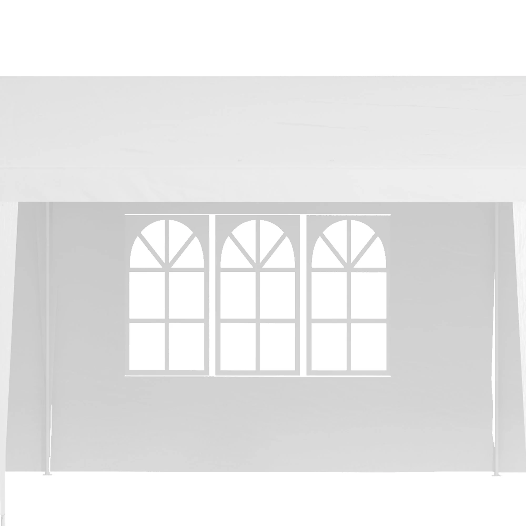 Garden Gazebo Marquee Party Wedding Tent Canopy 9m x 3m - White - Image 7