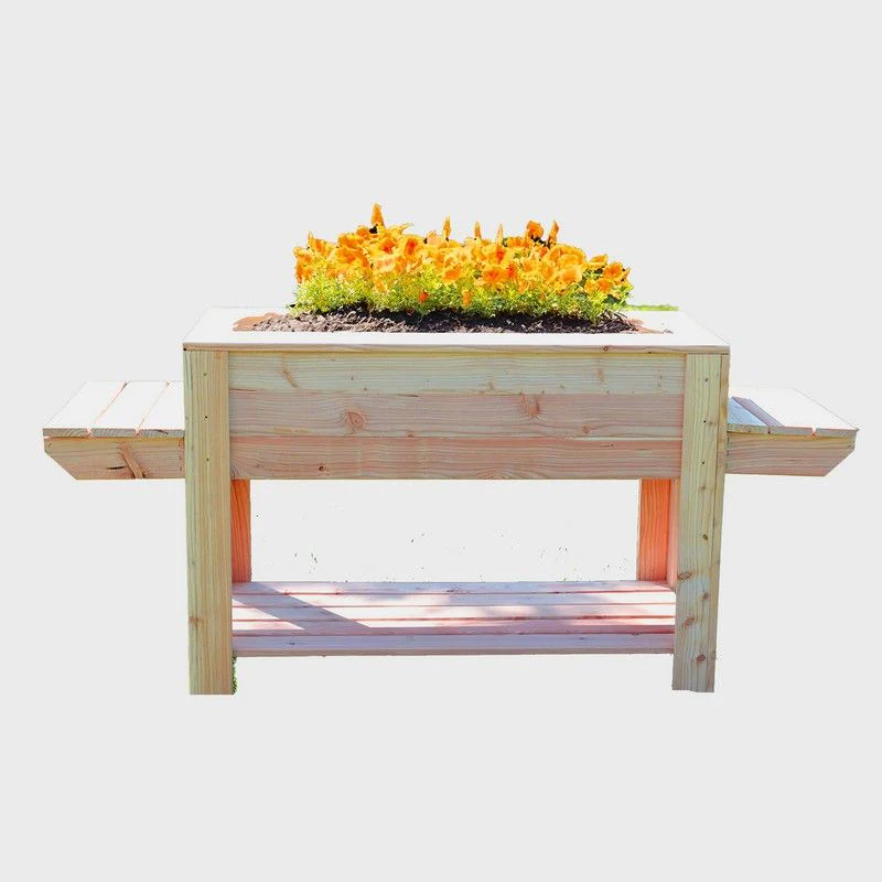 Garden Planter Larch Rectangular 3 Shelf by Shire - 82cm - Image 3