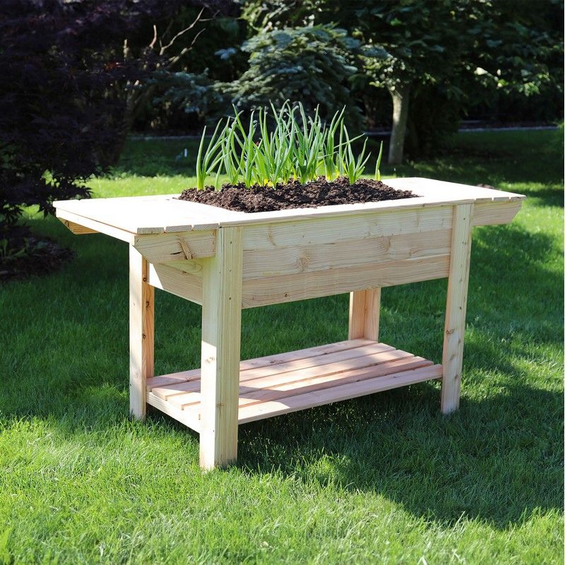 Garden Planter Larch Rectangular 3 Shelf by Shire - 82cm - Image 4
