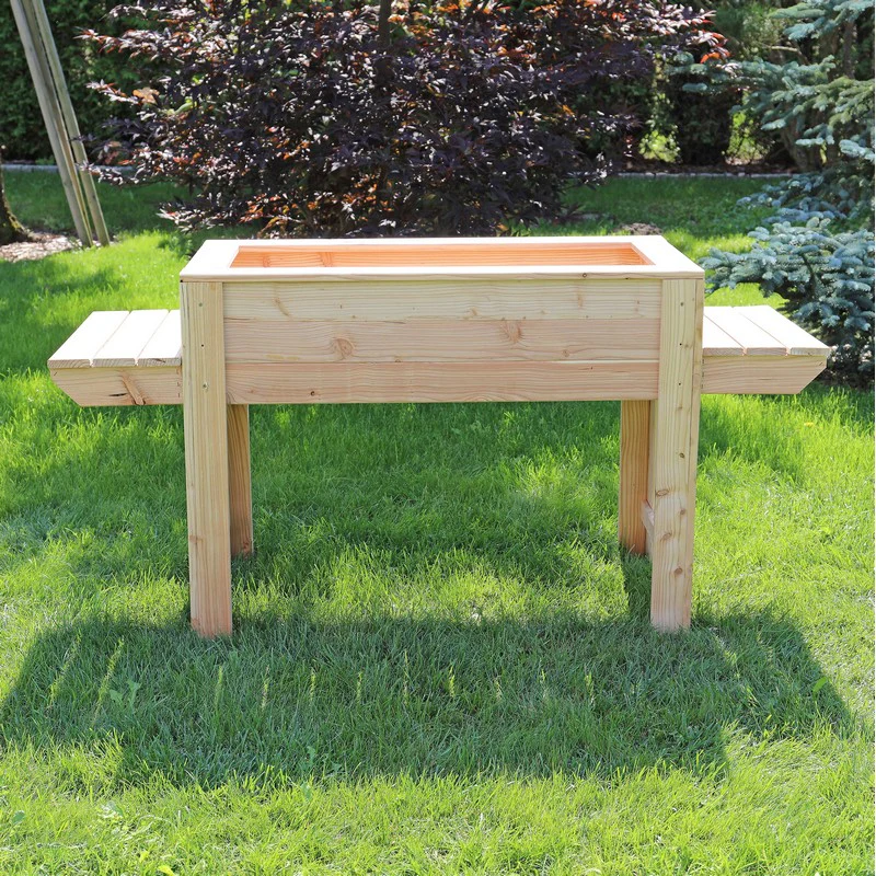 Garden Planter Larch Rectangular Dim by Shire - 80cm - Image 2