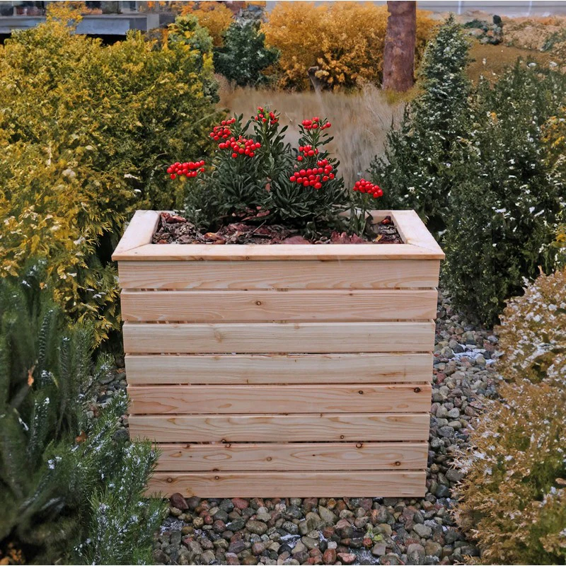 Garden Planter Larch Rectangular Pia by Shire - 122cm - Image 3
