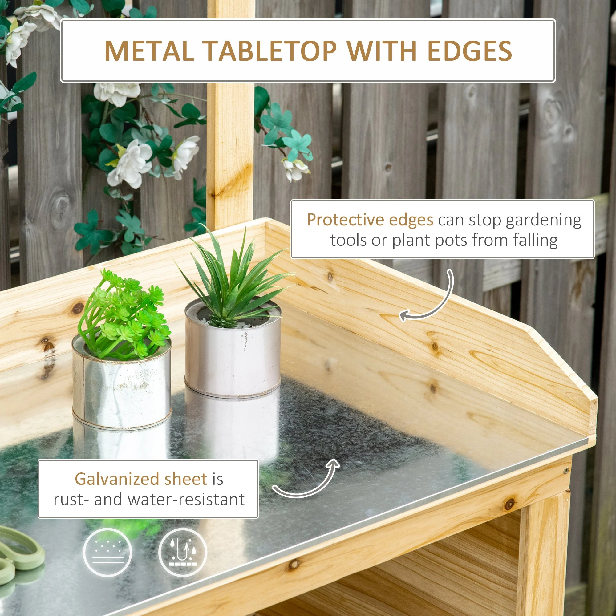 Garden Potting Bench Table - Image 3