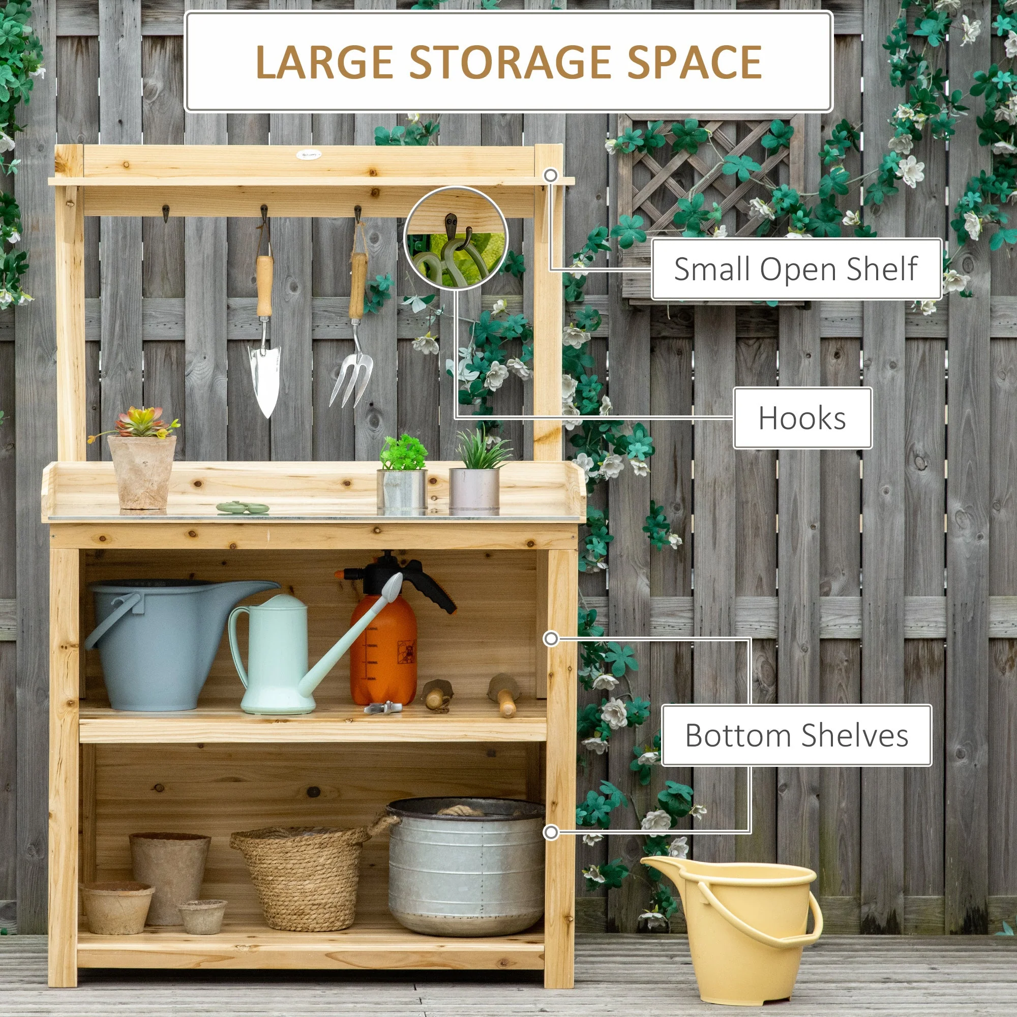 Garden Potting Bench Table - Image 4
