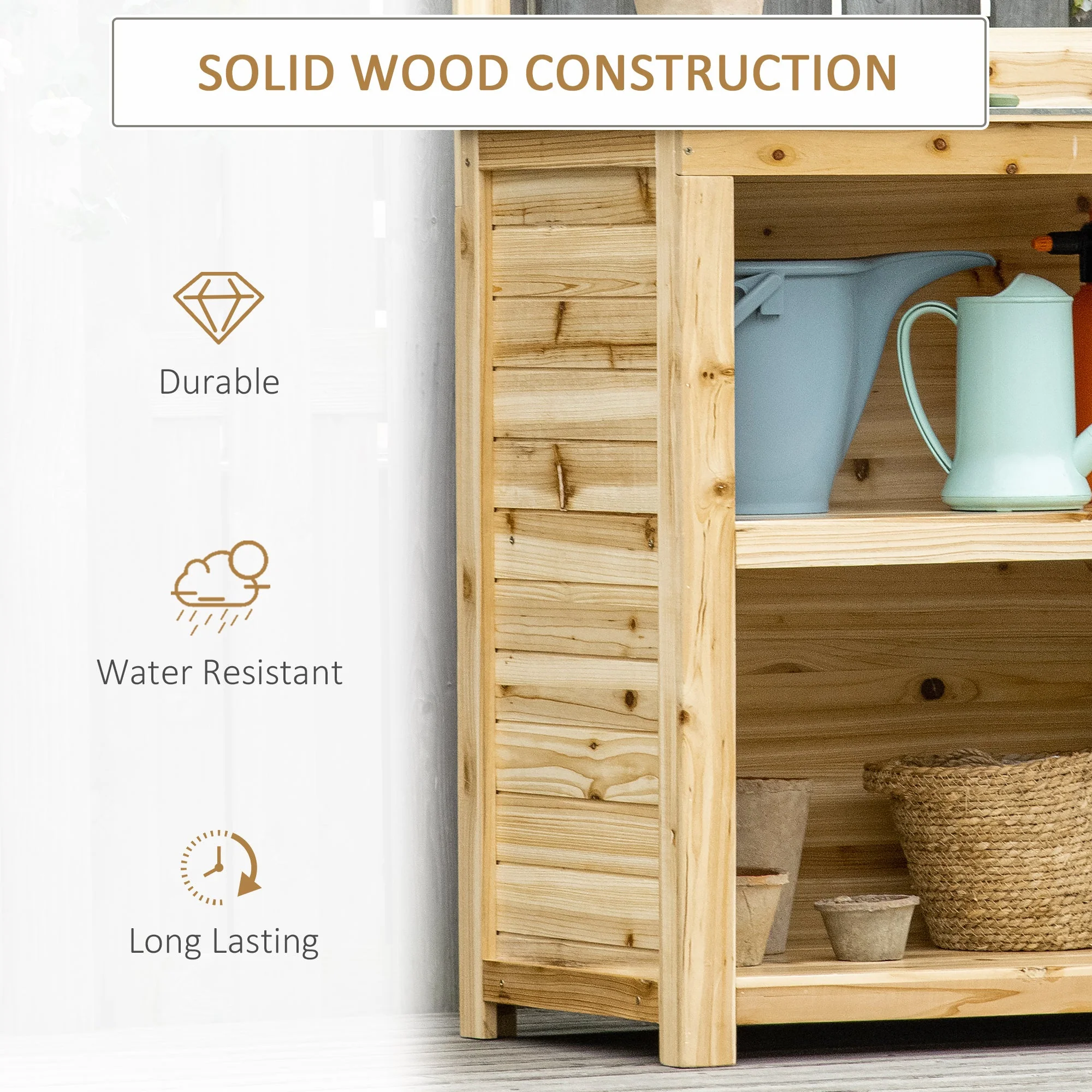 Garden Potting Bench Table - Image 5