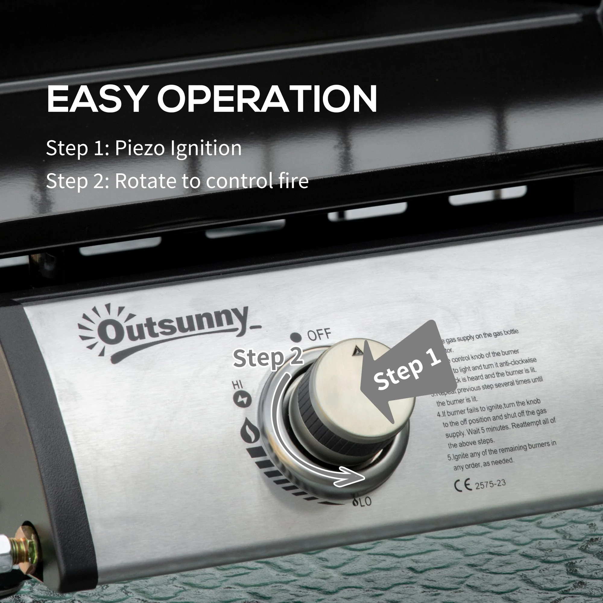 Gas Plancha Grill with 2 Stainless Steel Burner - Image 4