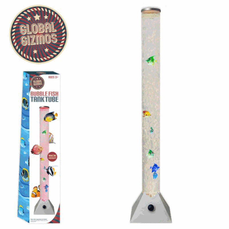 Global Gizmos Water Bubble Colour Changing Light With Fish Silver 90cm - Image 3
