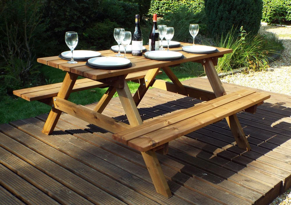 Grand Garden Picnic Table by Charles Taylor - 6 Seats - Image 3